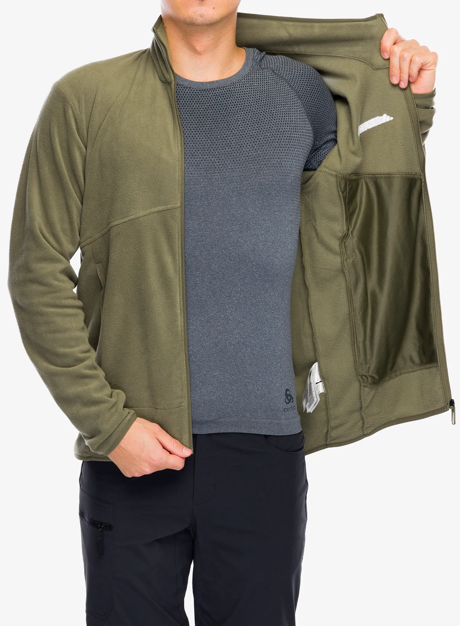 Fleece mikina adidas TERREX Multi Full Zip Fleece Jacket - olive strata
