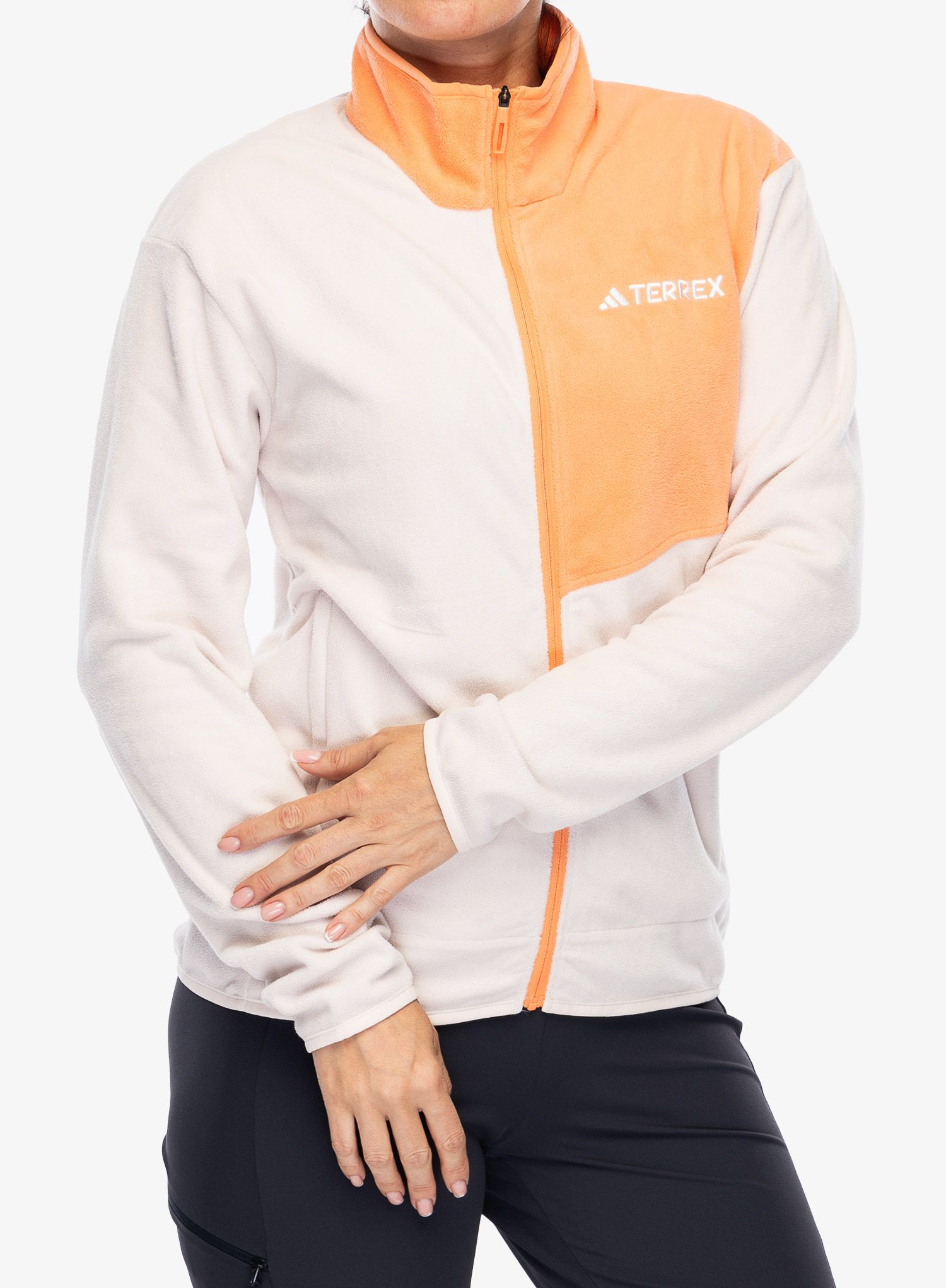 Dámská mikina se zipem adidas TERREX Multi Full Zip Fleece Jacket - putty mauve/amber tint