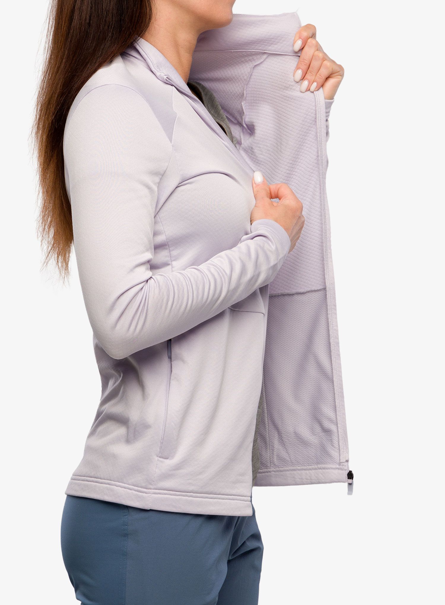 Dámská mikina na zip adidas TERREX Multi Full Zip Fleece Jacket - silver dawn