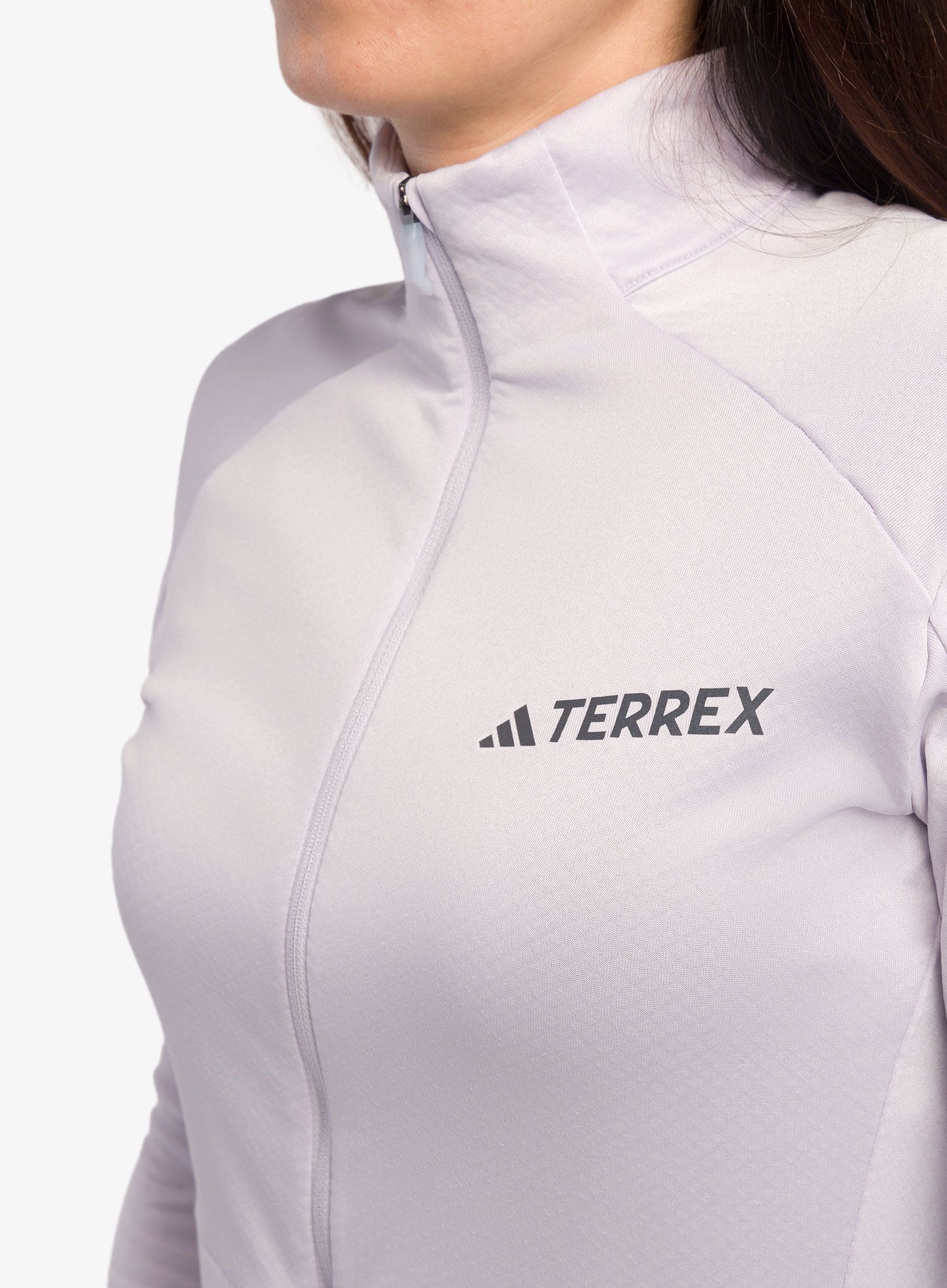 Dámská mikina na zip adidas TERREX Multi Full Zip Fleece Jacket - silver dawn