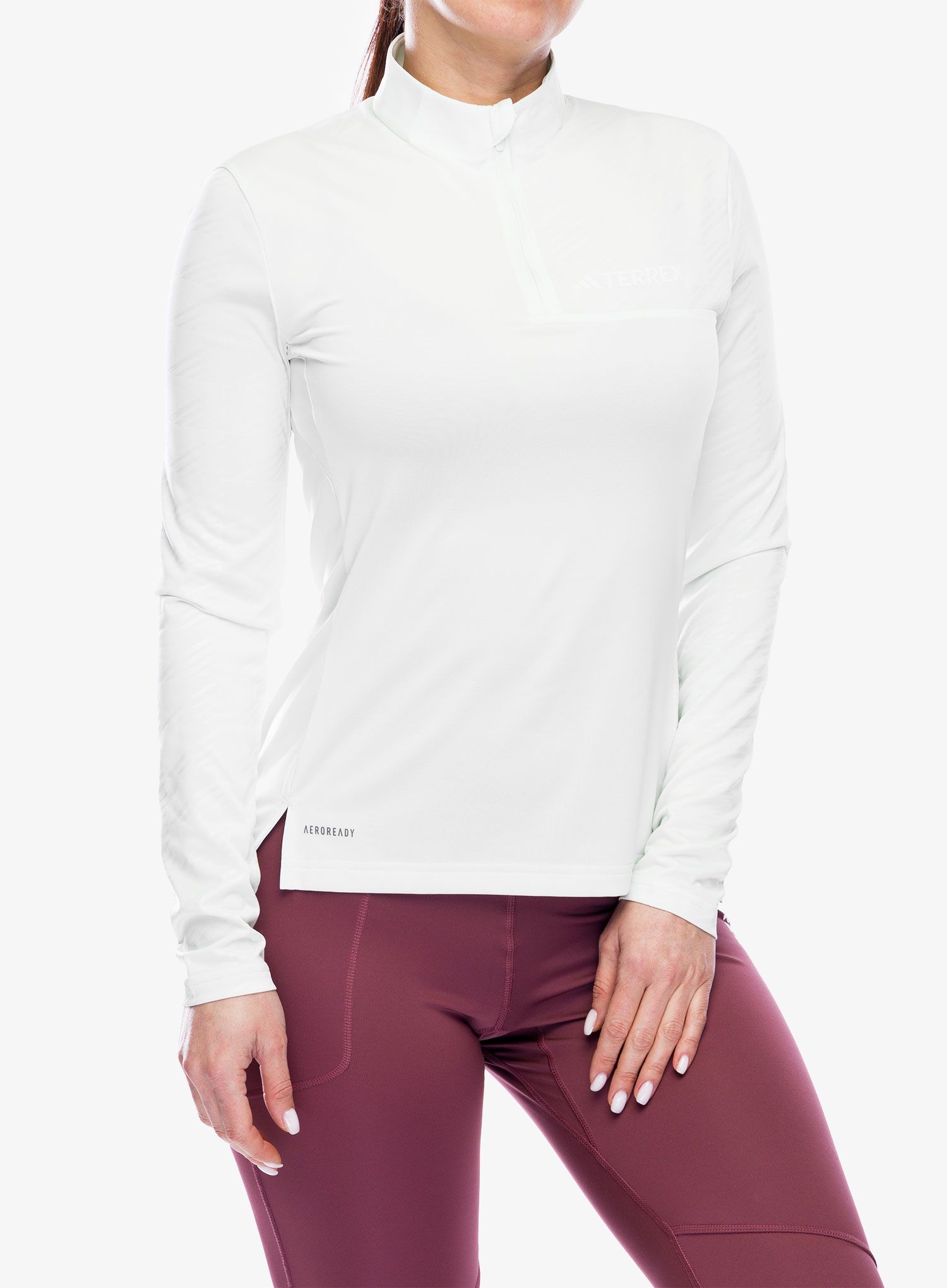 Dámská mikina adidas TERREX Multi Half-Zip LS Tee - crystal jade