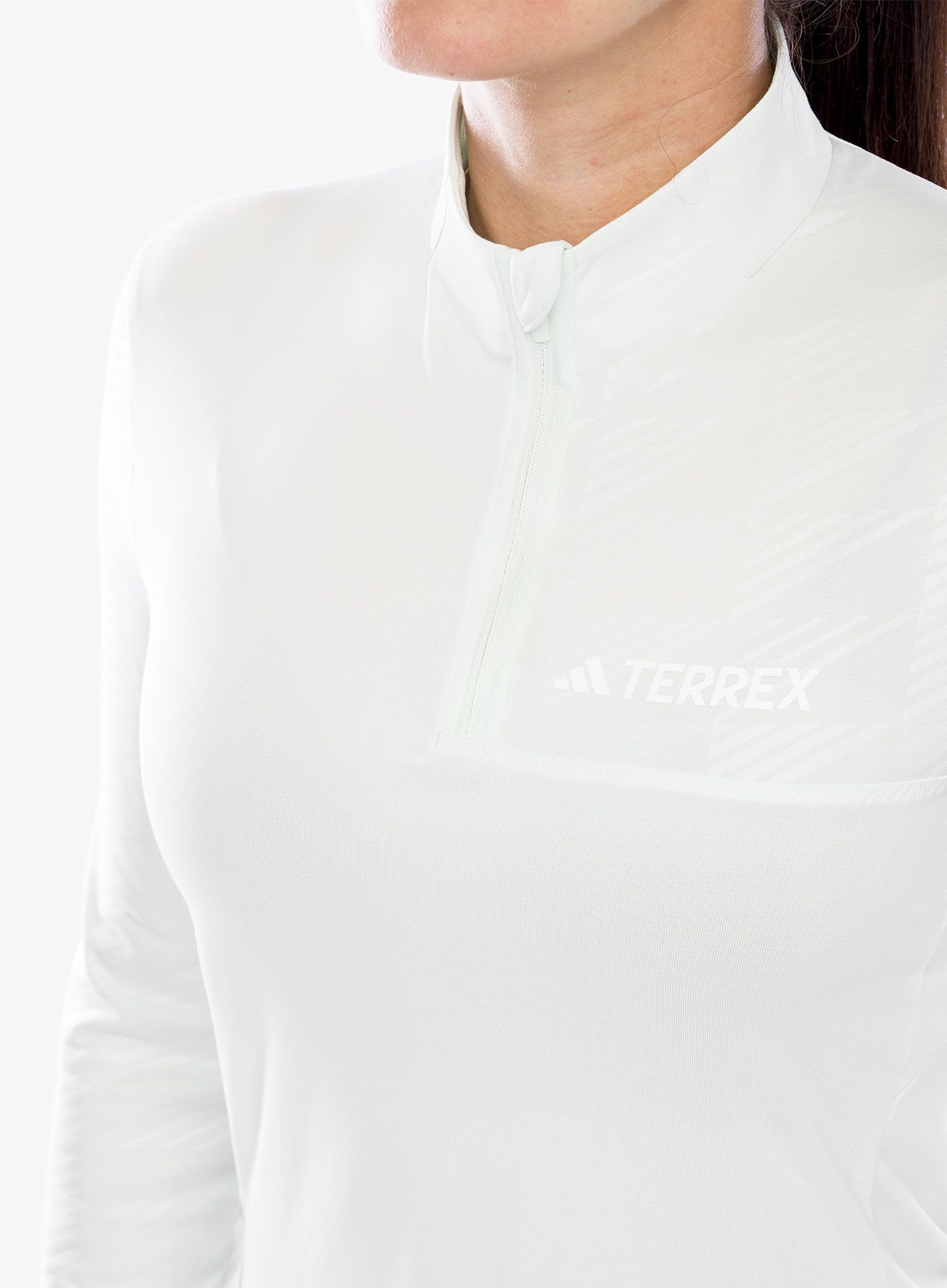 Dámská mikina adidas TERREX Multi Half-Zip LS Tee - crystal jade