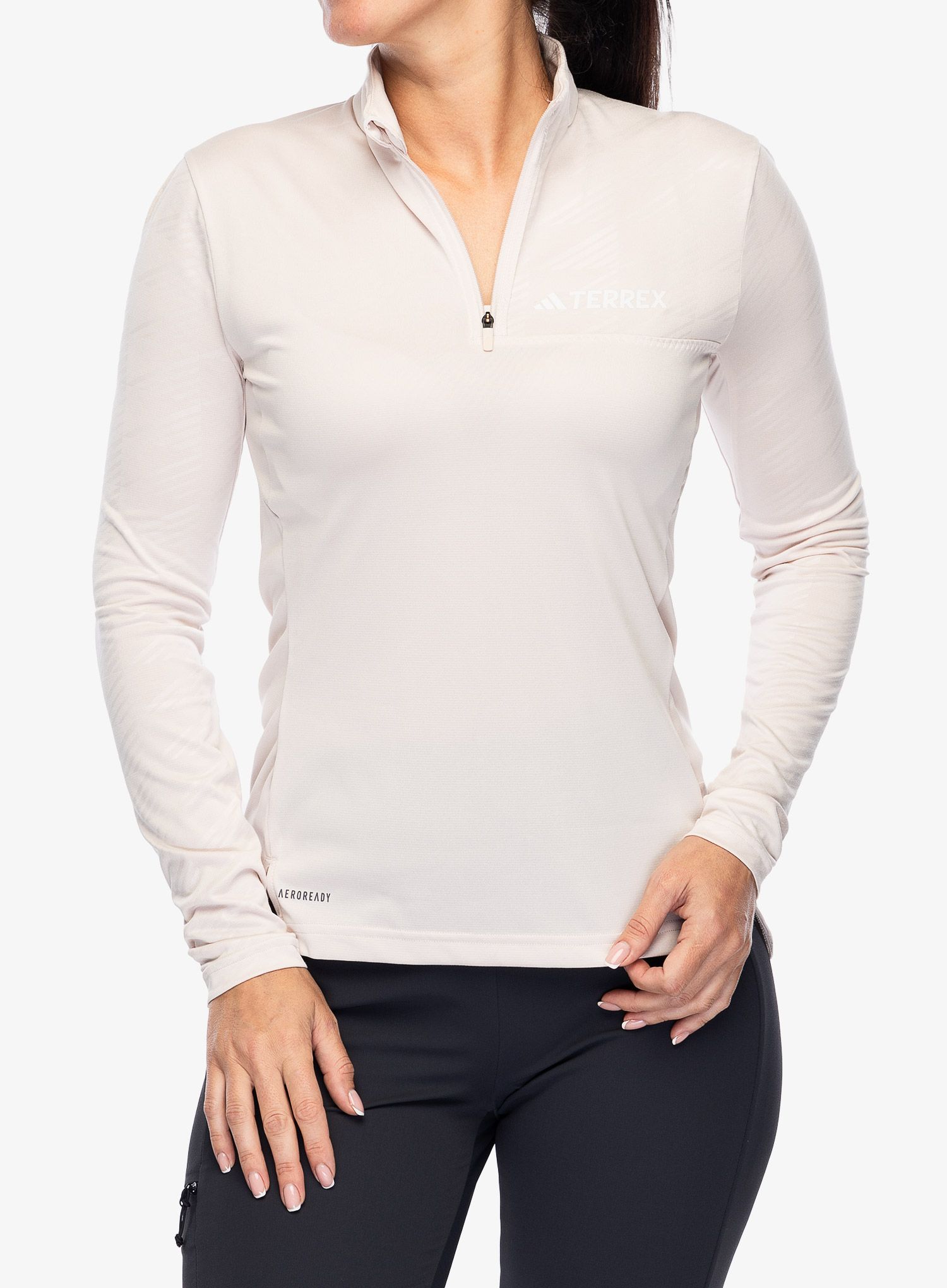 Dámská mikina adidas TERREX Multi Half-Zip LS Tee - putty mauve