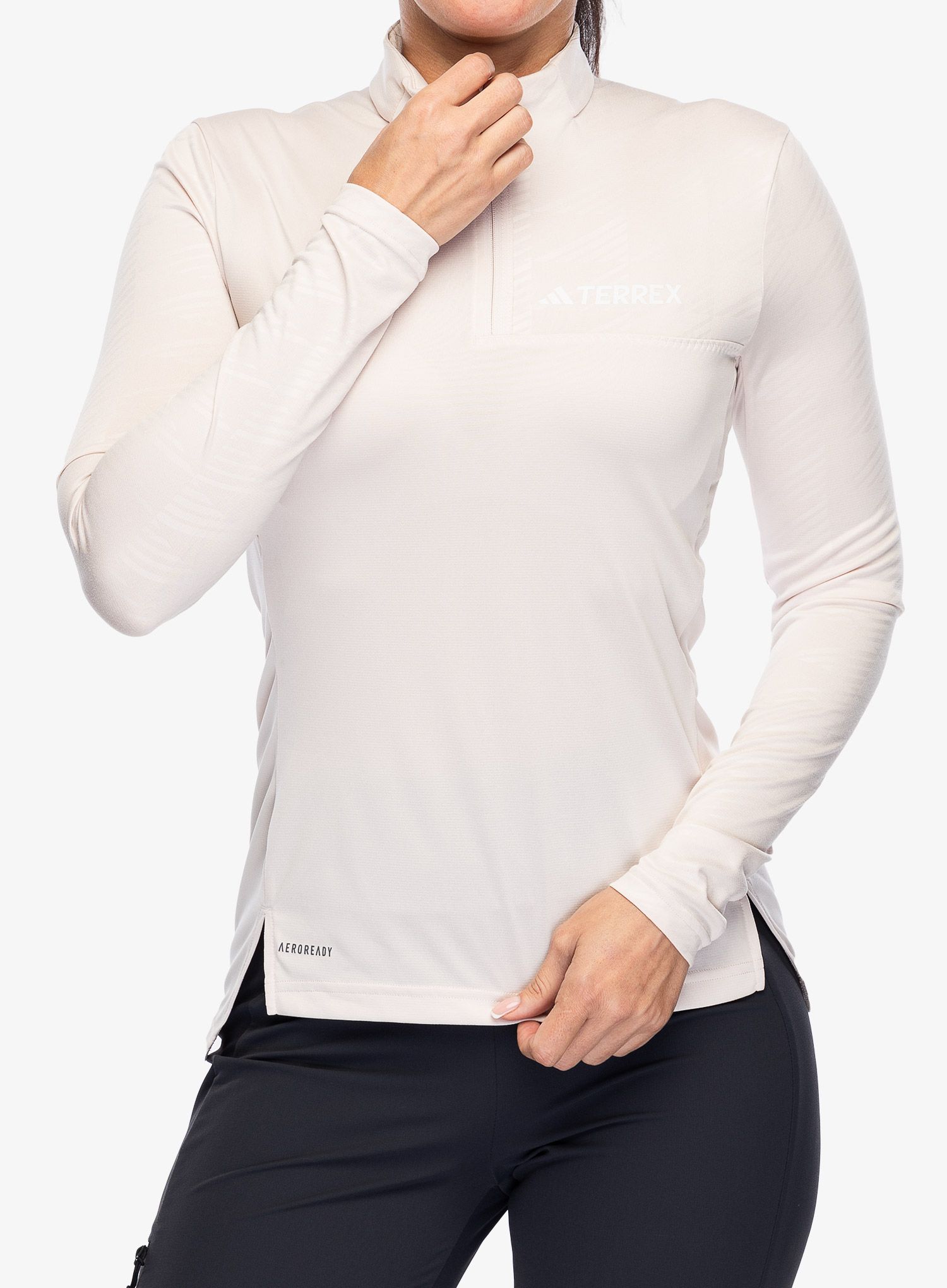 Dámská mikina adidas TERREX Multi Half-Zip LS Tee - putty mauve