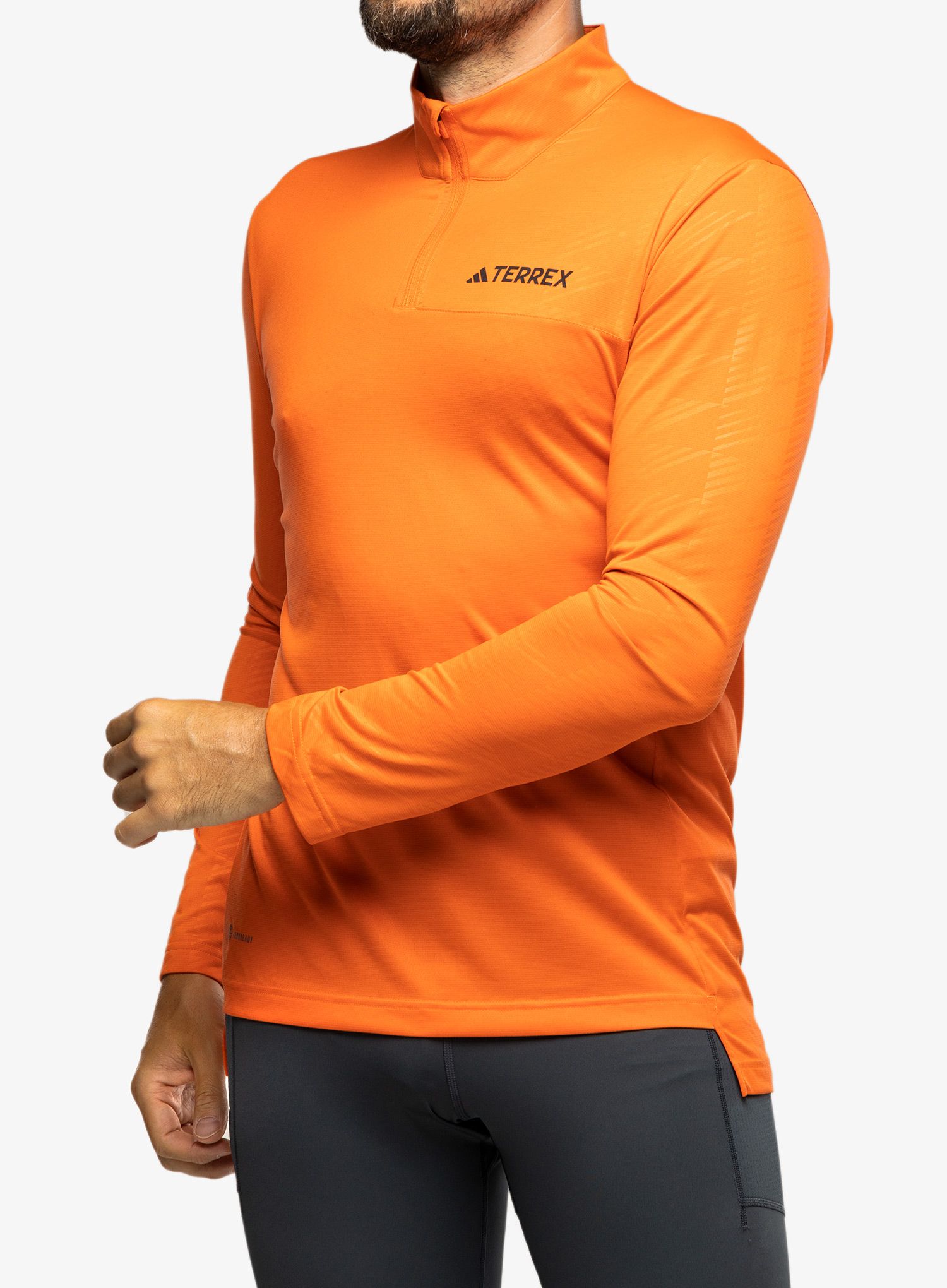 Mikina bez kapuce adidas TERREX Multi Half-Zip LS Tee - semi impact orange