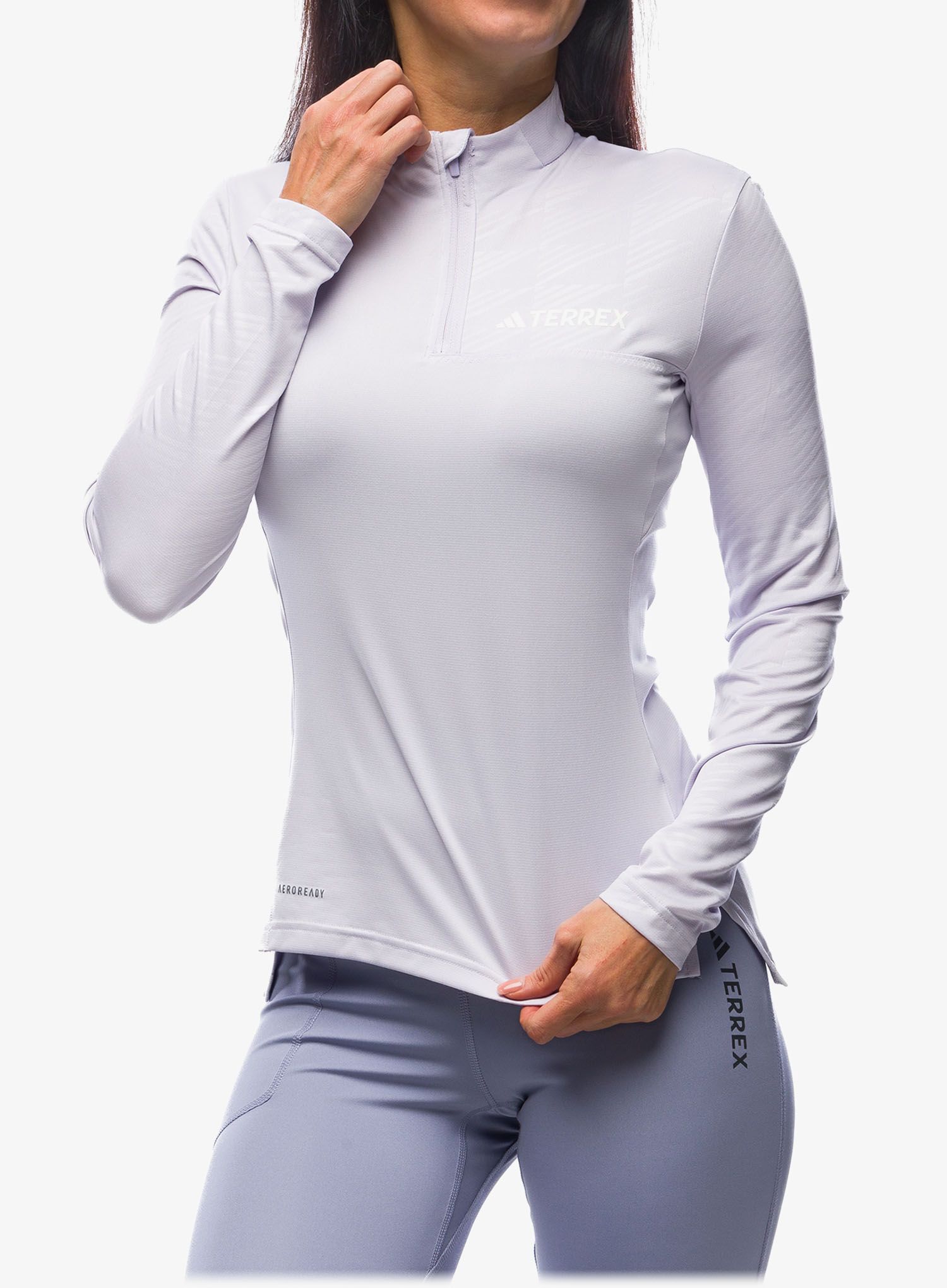 Dámská mikina adidas TERREX Multi Half-Zip LS Tee - sildaw/white