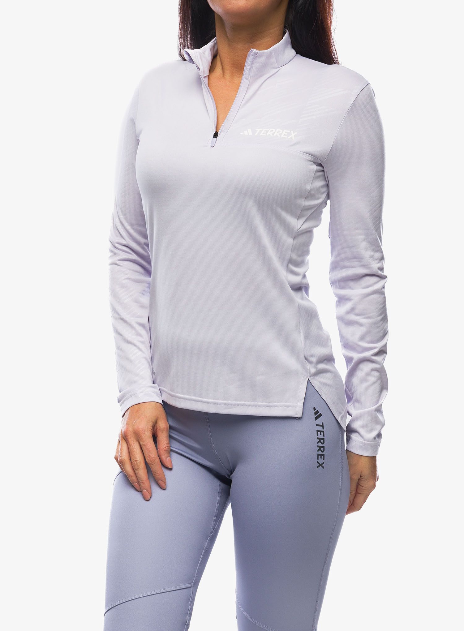 Dámská mikina adidas TERREX Multi Half-Zip LS Tee - sildaw/white