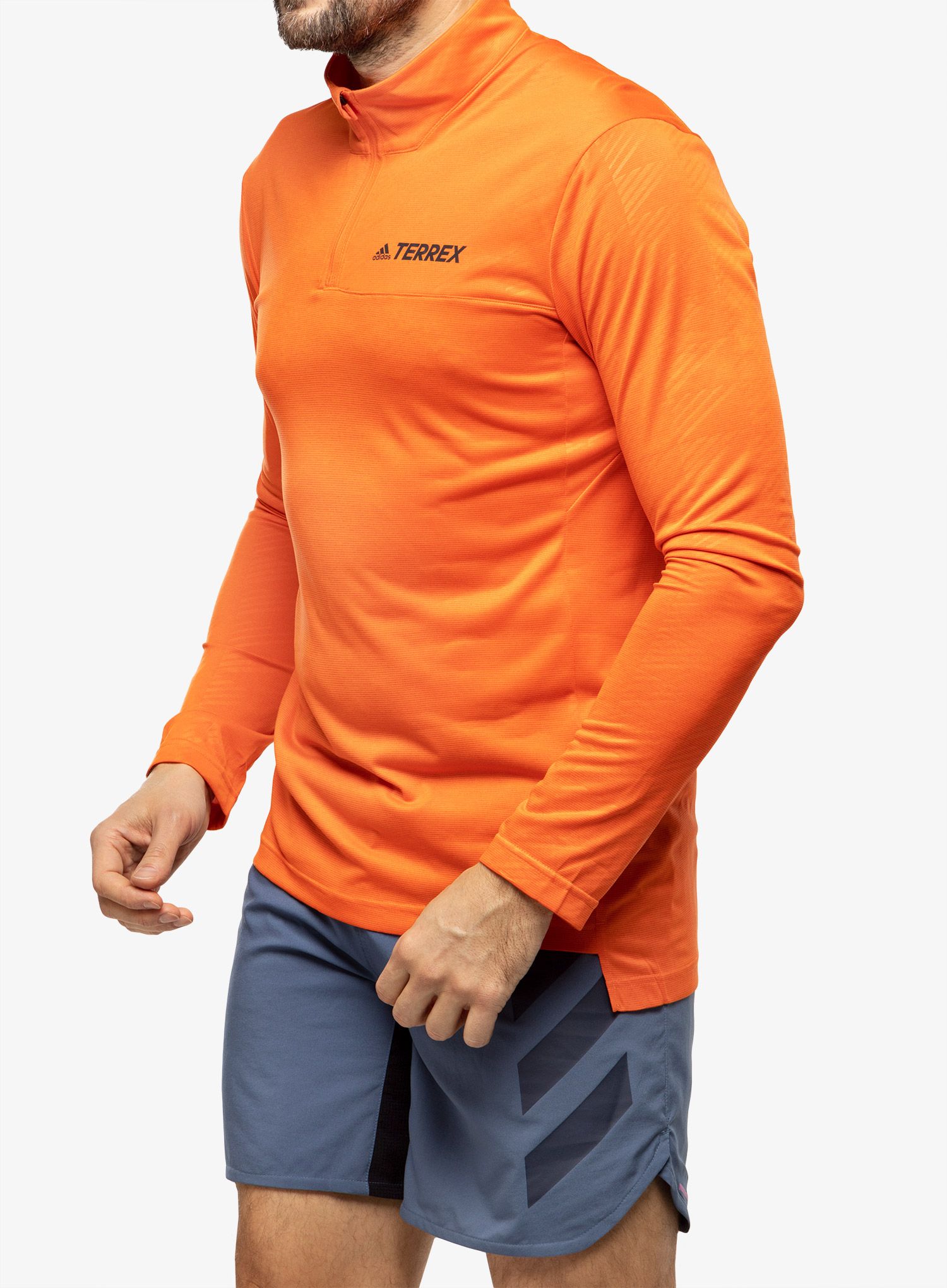 Mikina adidas TERREX Multi Half-Zip LS - semi impact orange
