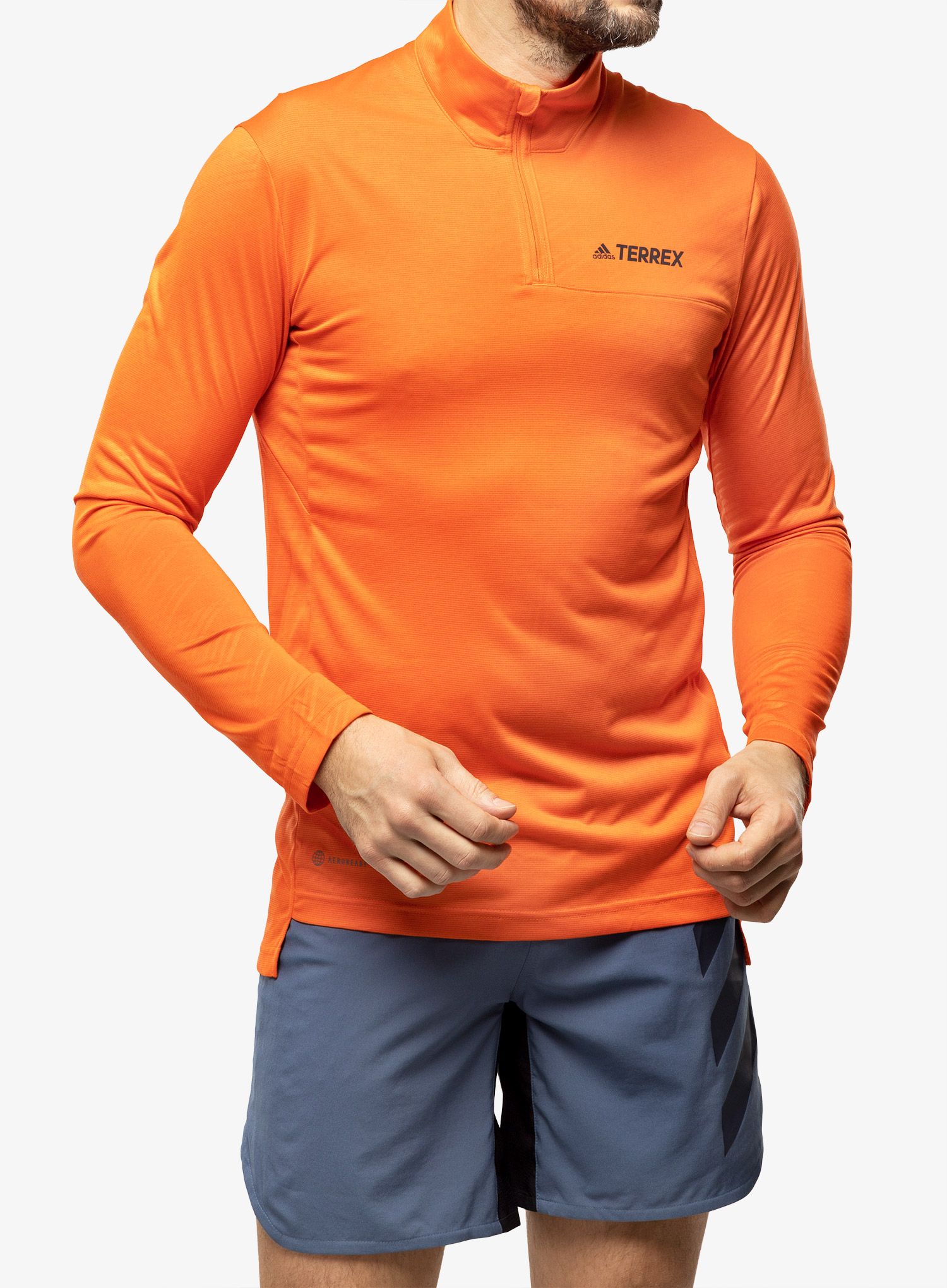 Mikina adidas TERREX Multi Half-Zip LS - semi impact orange