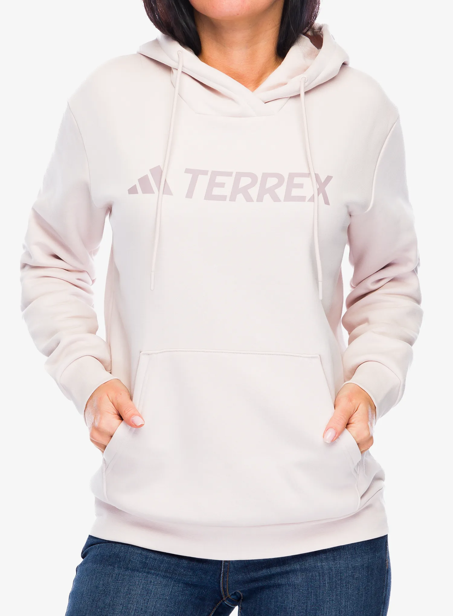 Dámská mikina s kapucí adidas TERREX Multi Large Logo Hoody - putty mauve