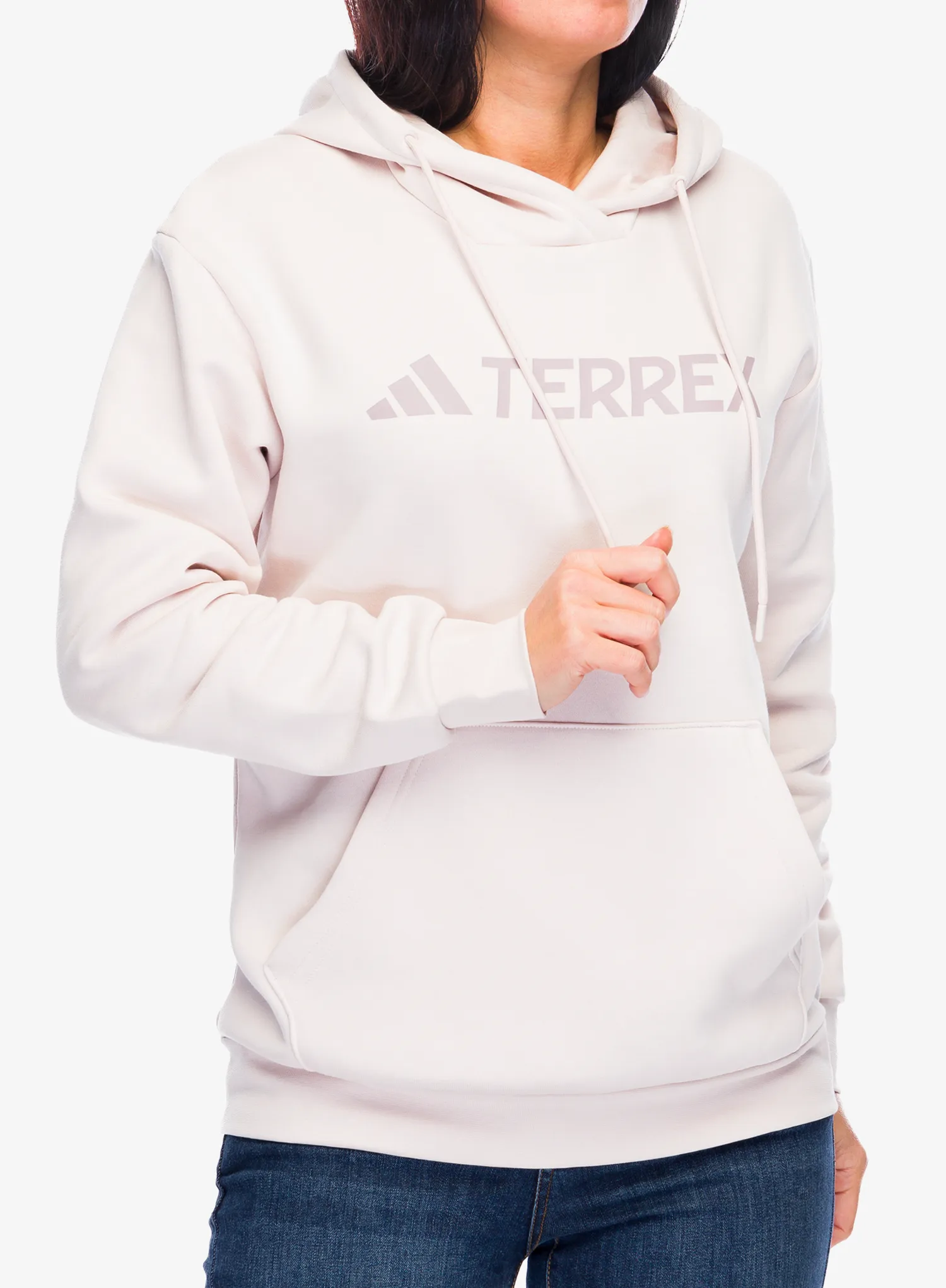 Dámská mikina s kapucí adidas TERREX Multi Large Logo Hoody - putty mauve