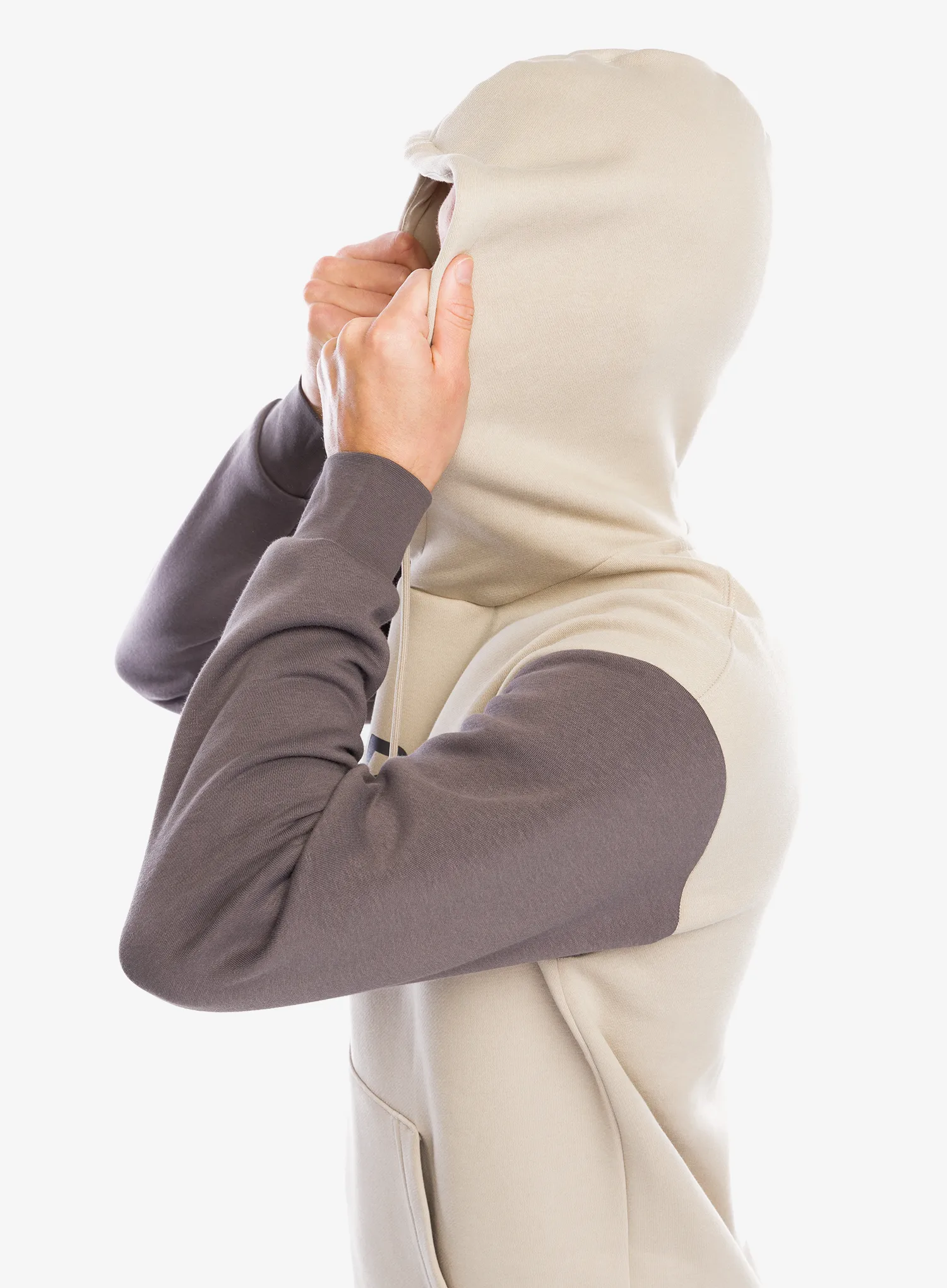 Mikina s kapucí adidas TERREX Multi Large Logo Hoody - wonder beige/charcoal