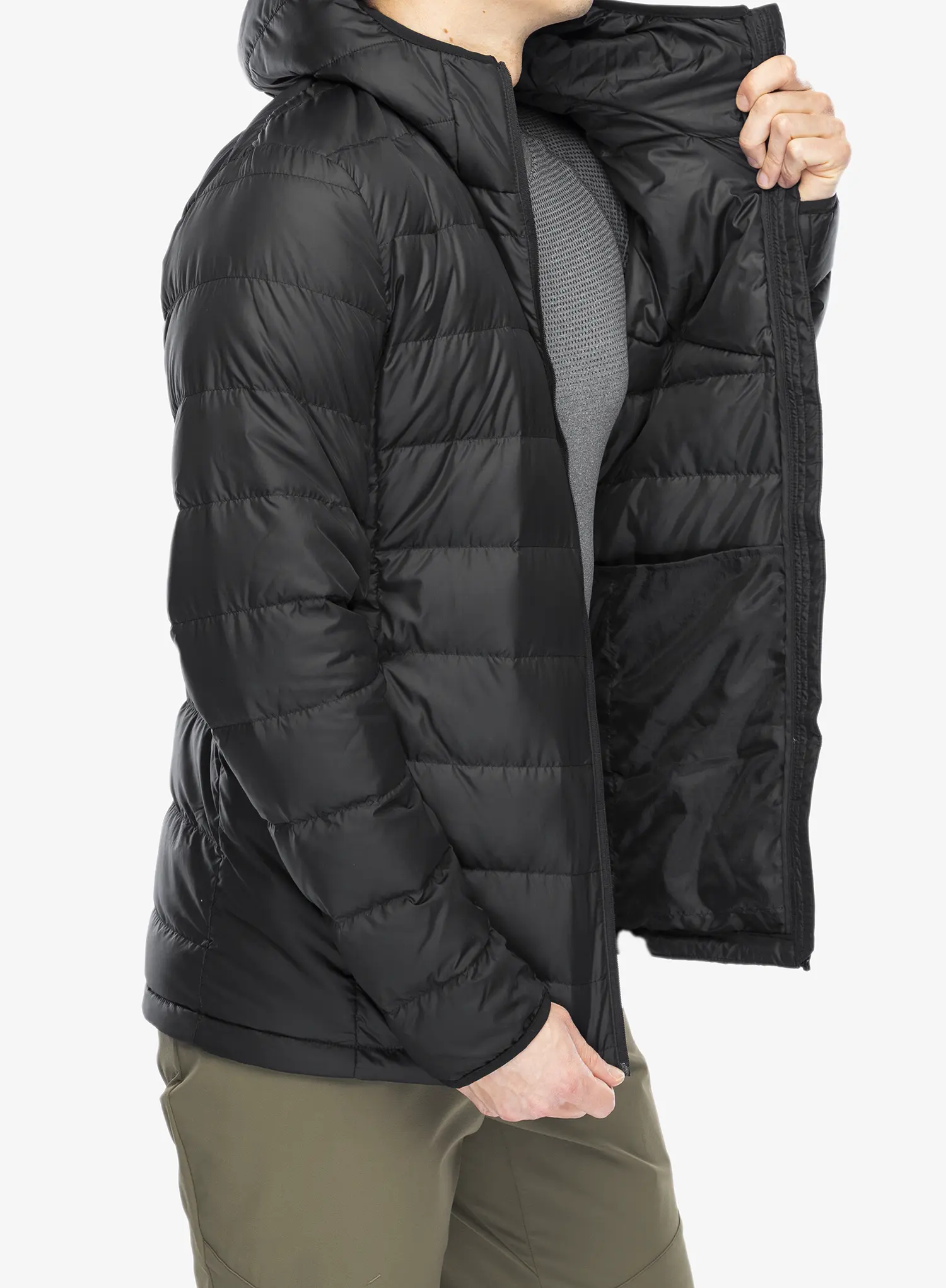 Péřová bunda adidas TERREX Multi Light Down Hooded Jacket - black