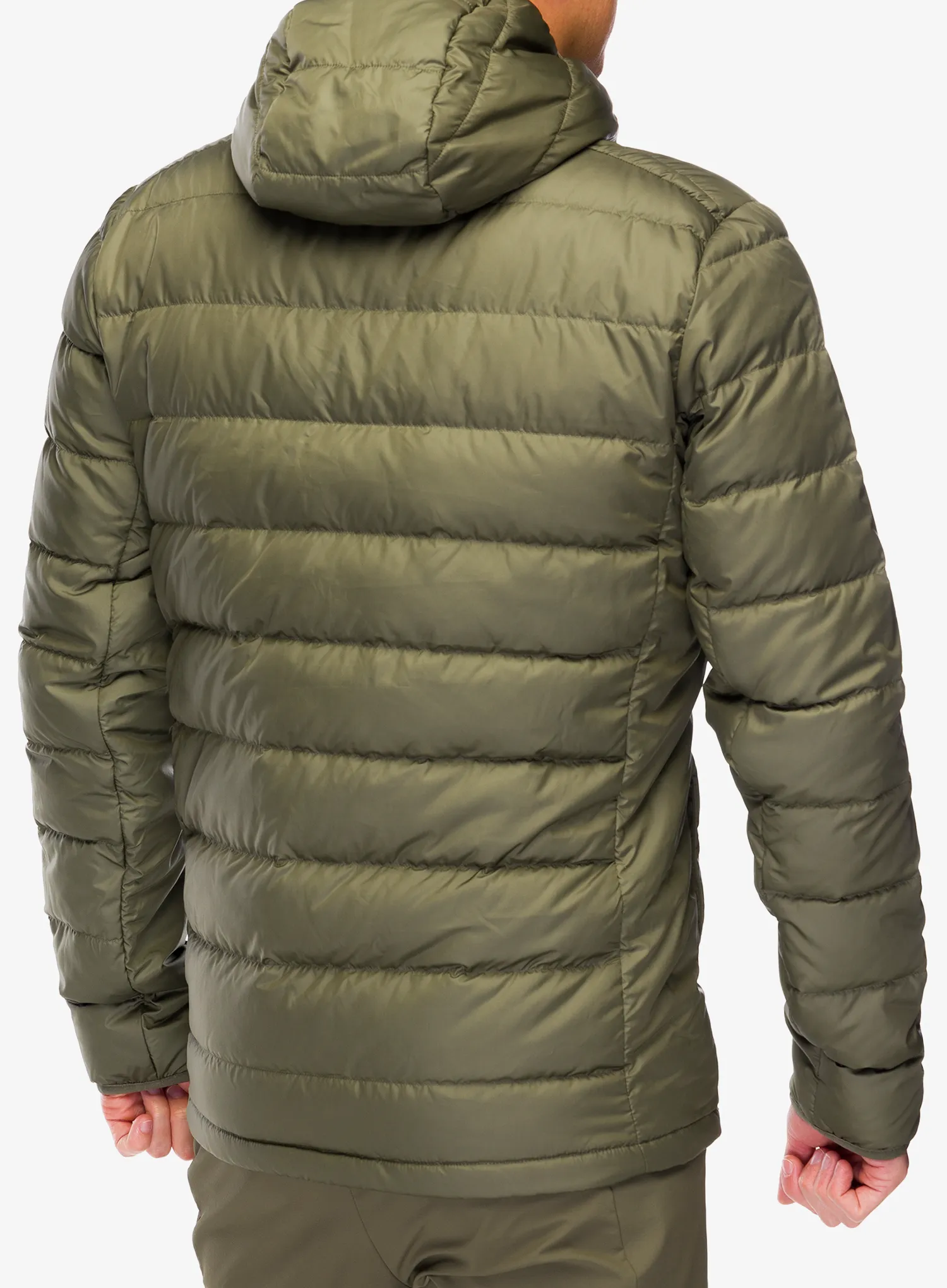 Péřová bunda adidas TERREX Multi Light Down Hooded Jacket - olive strata
