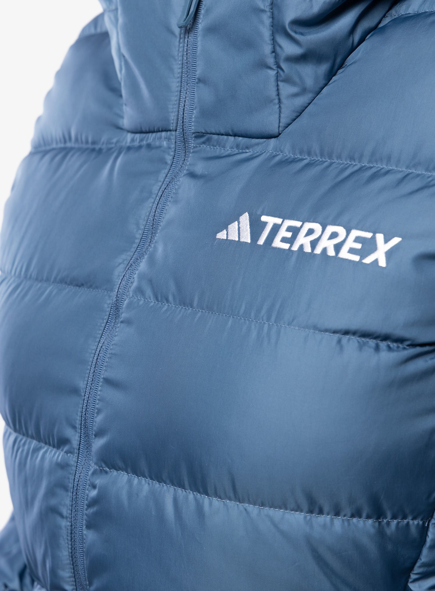 Dámská péřová bunda adidas TERREX Multi Light Down Hooded Jacket - wonder steel
