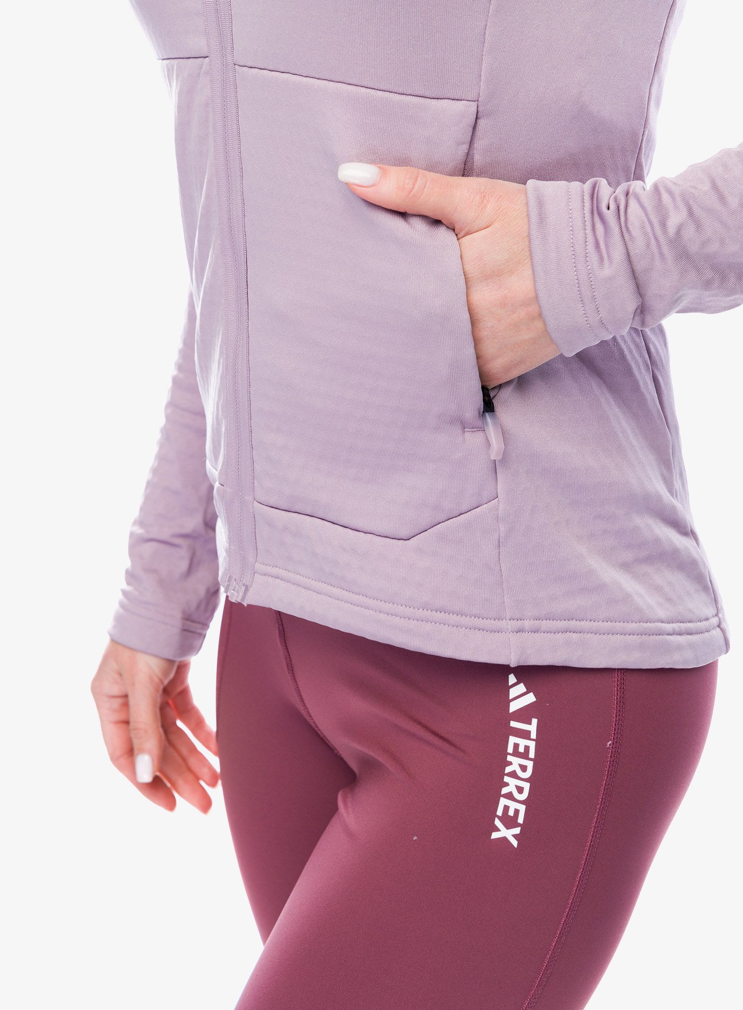 Fleece mikina dámská adidas TERREX Multi Light Fleece Full Zip Jacket - preloved fig