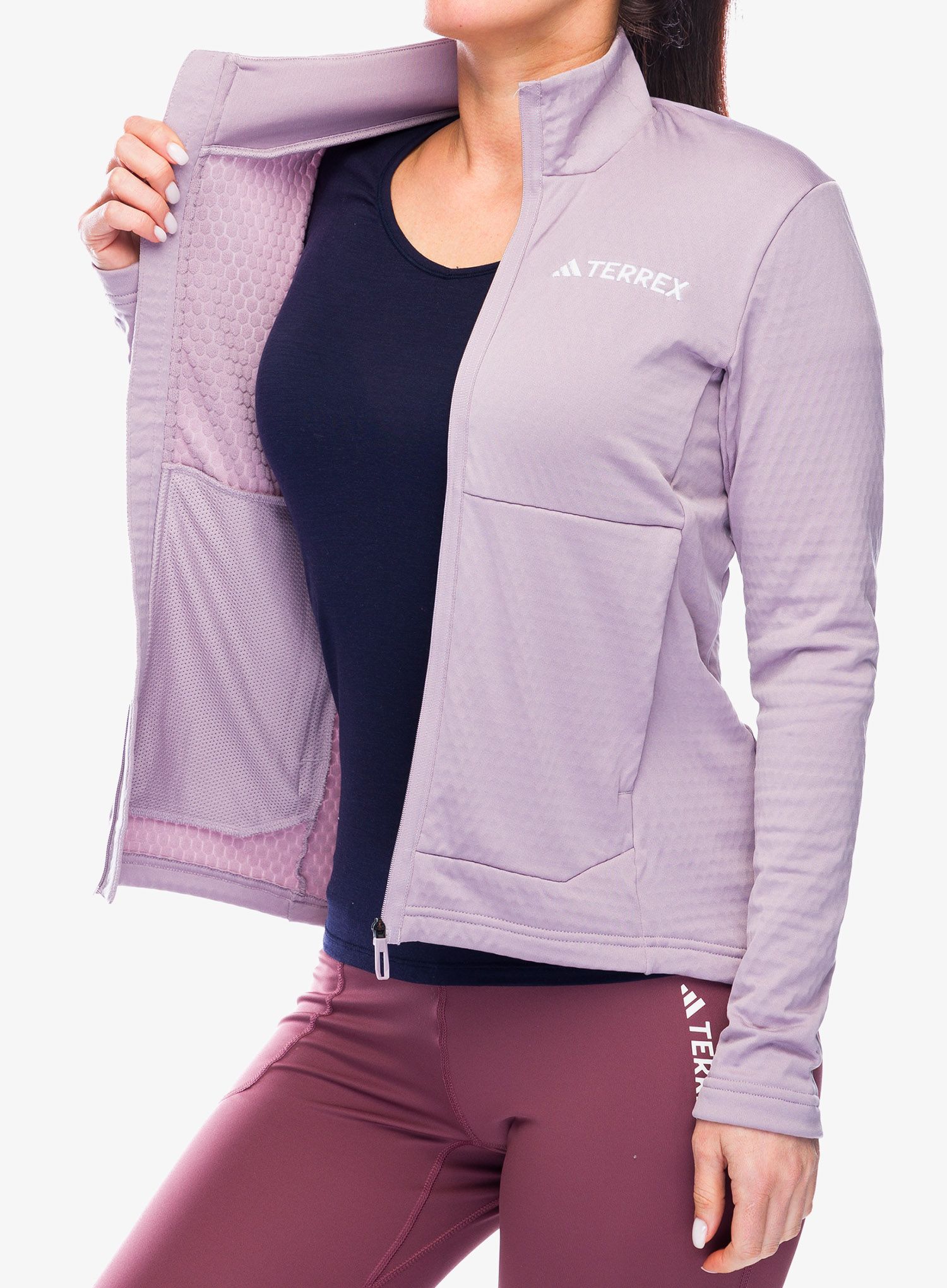Fleece mikina dámská adidas TERREX Multi Light Fleece Full Zip Jacket - preloved fig