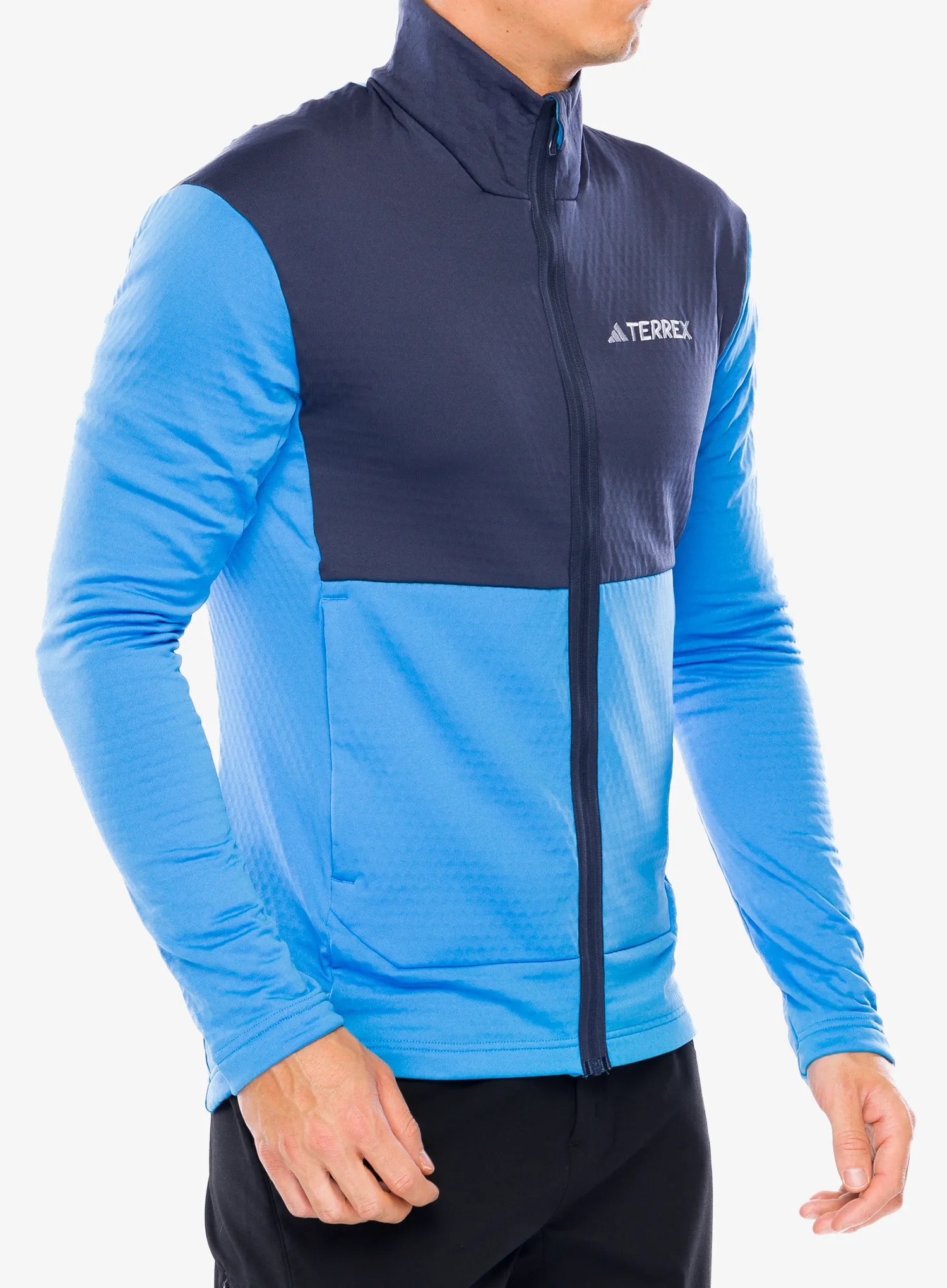 Mikina bez kapuce adidas TERREX Multi Light Fleece Full Zip Jacket - pulse blue/shadow navy