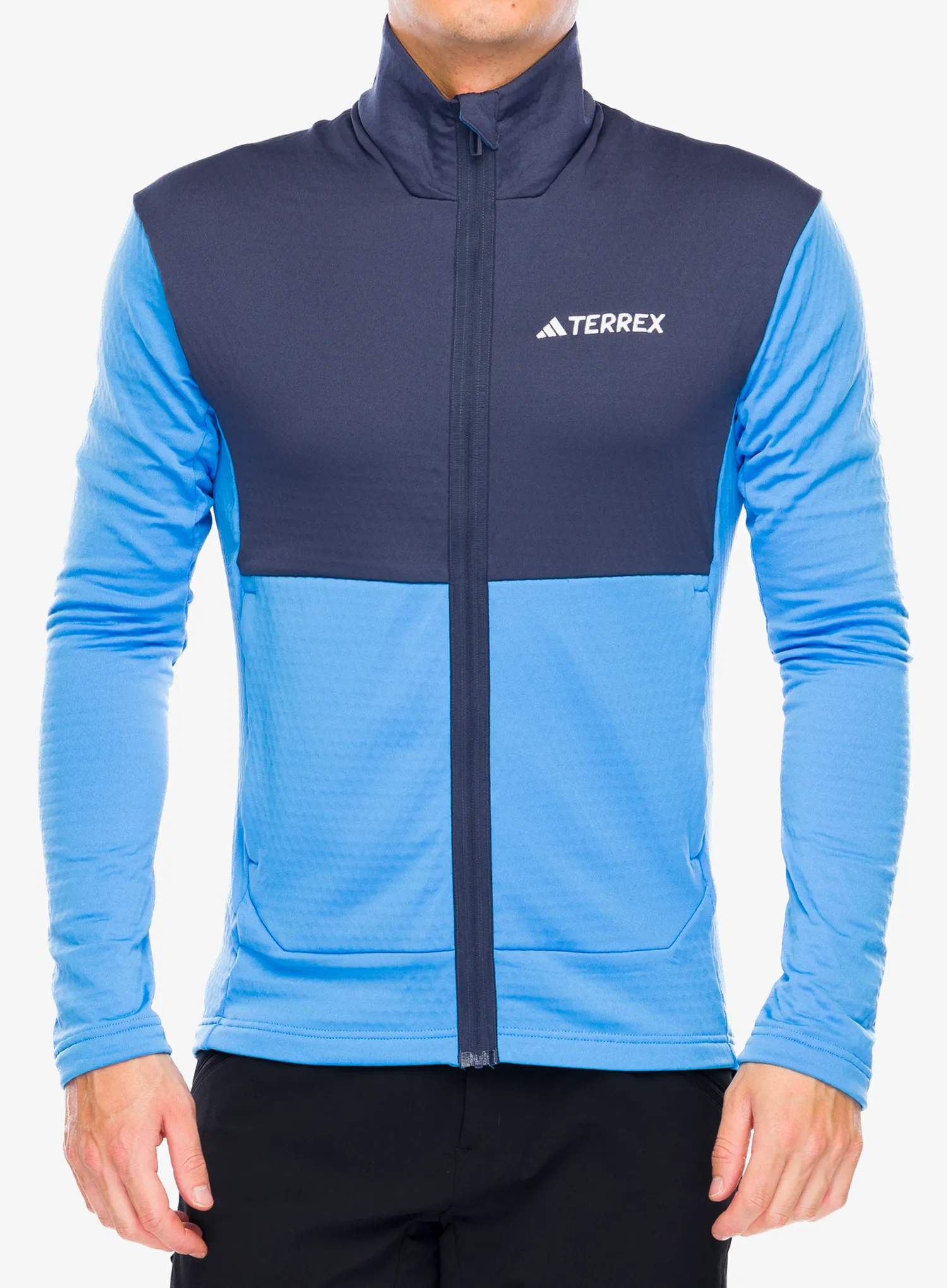 Mikina bez kapuce adidas TERREX Multi Light Fleece Full Zip Jacket - pulse blue/shadow navy