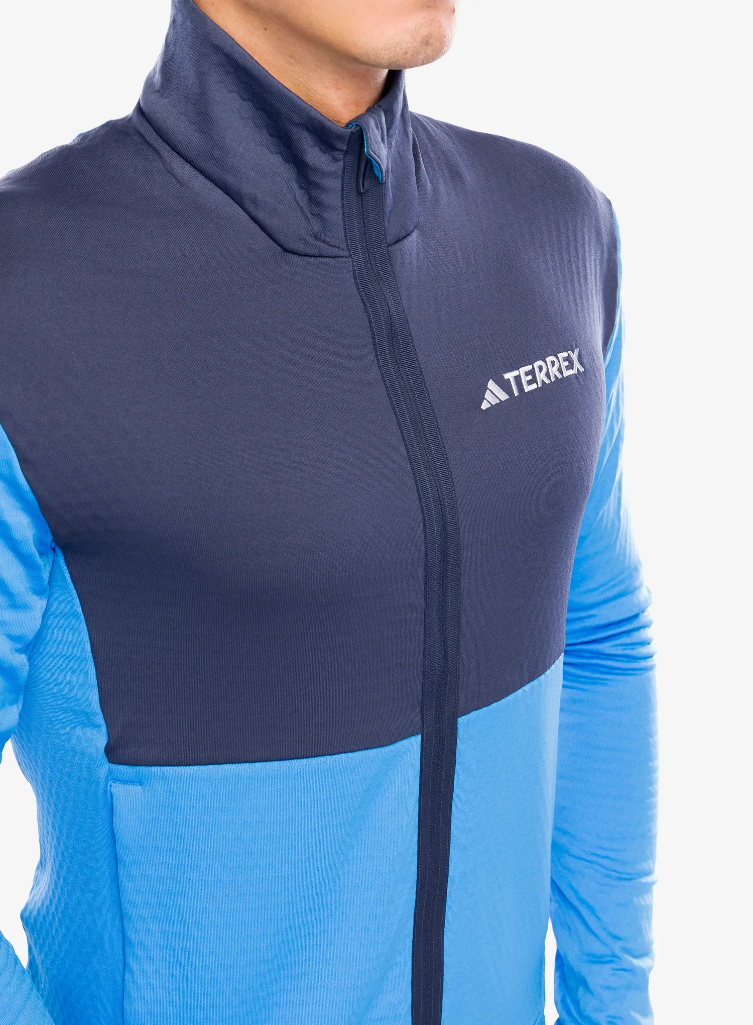 Mikina bez kapuce adidas TERREX Multi Light Fleece Full Zip Jacket - pulse blue/shadow navy