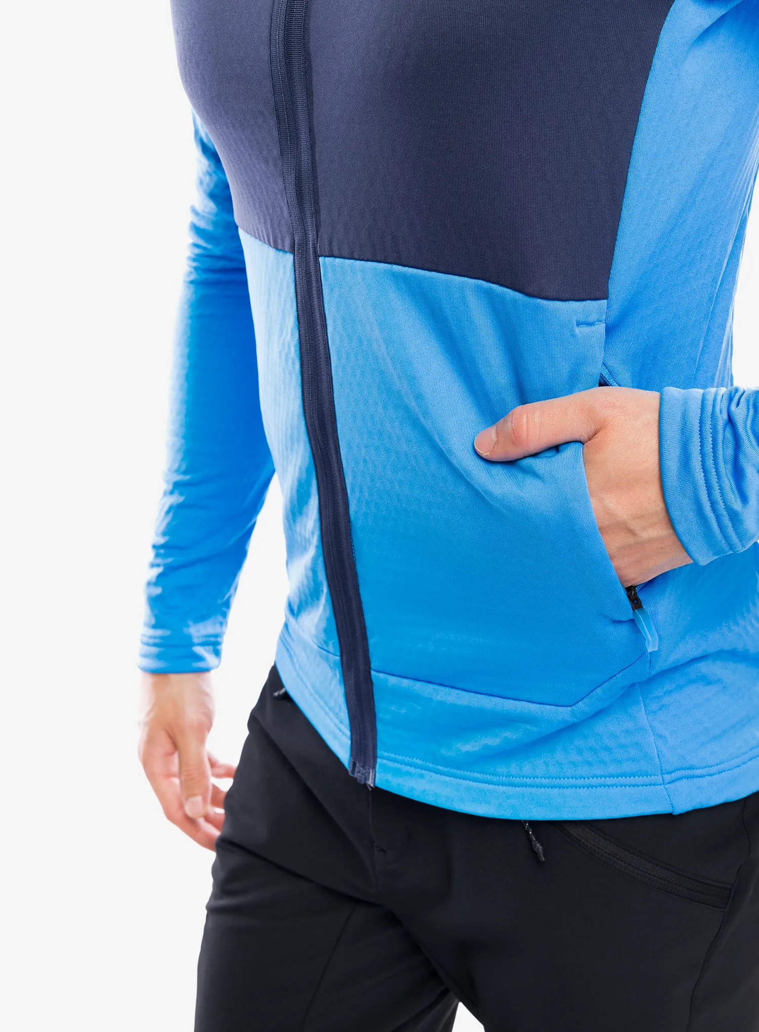Mikina bez kapuce adidas TERREX Multi Light Fleece Full Zip Jacket - pulse blue/shadow navy