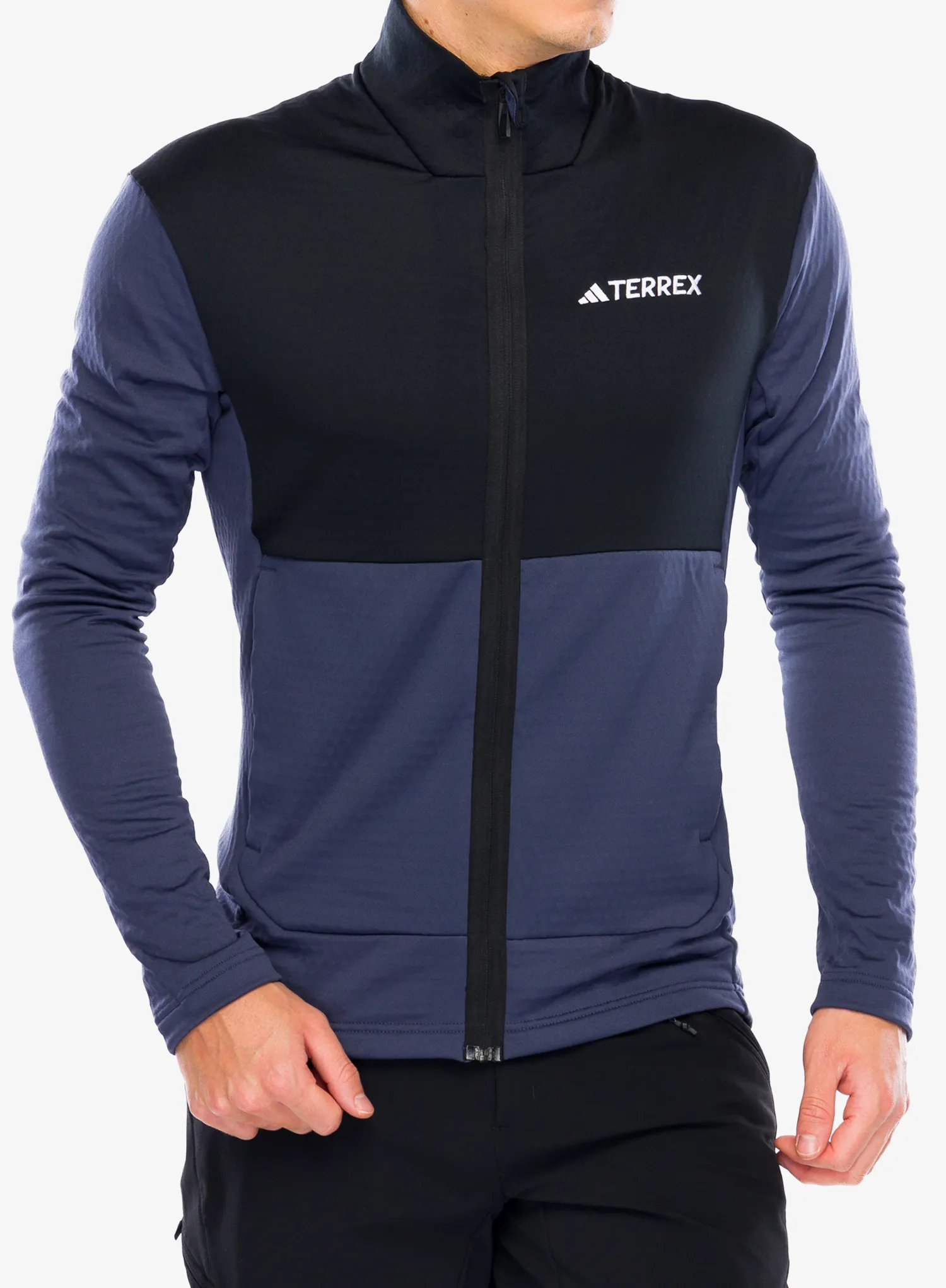 Fleece mikina adidas TERREX Multi Light Fleece Full Zip Jacket - shadow navy/black