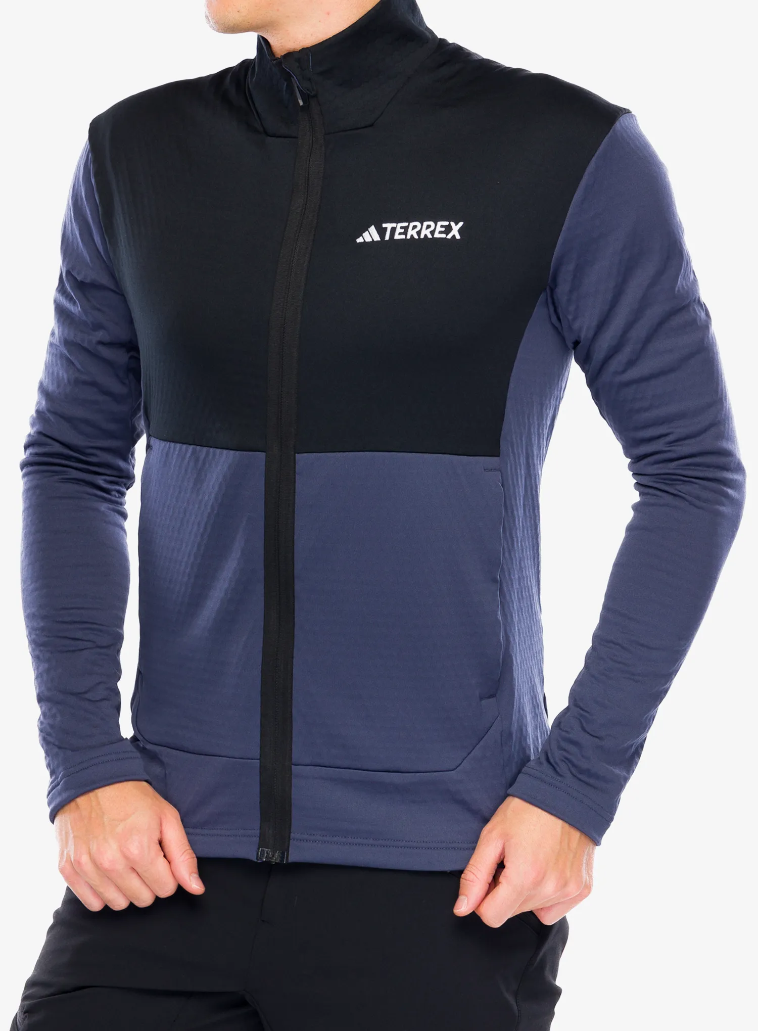 Fleece mikina adidas TERREX Multi Light Fleece Full Zip Jacket - shadow navy/black