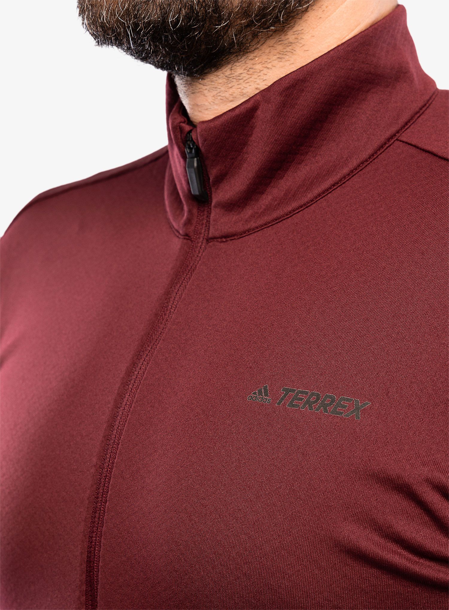 Fleecová mikina adidas TERREX Multi Primegreen Full-Zip Fleece Jkt - shadow red