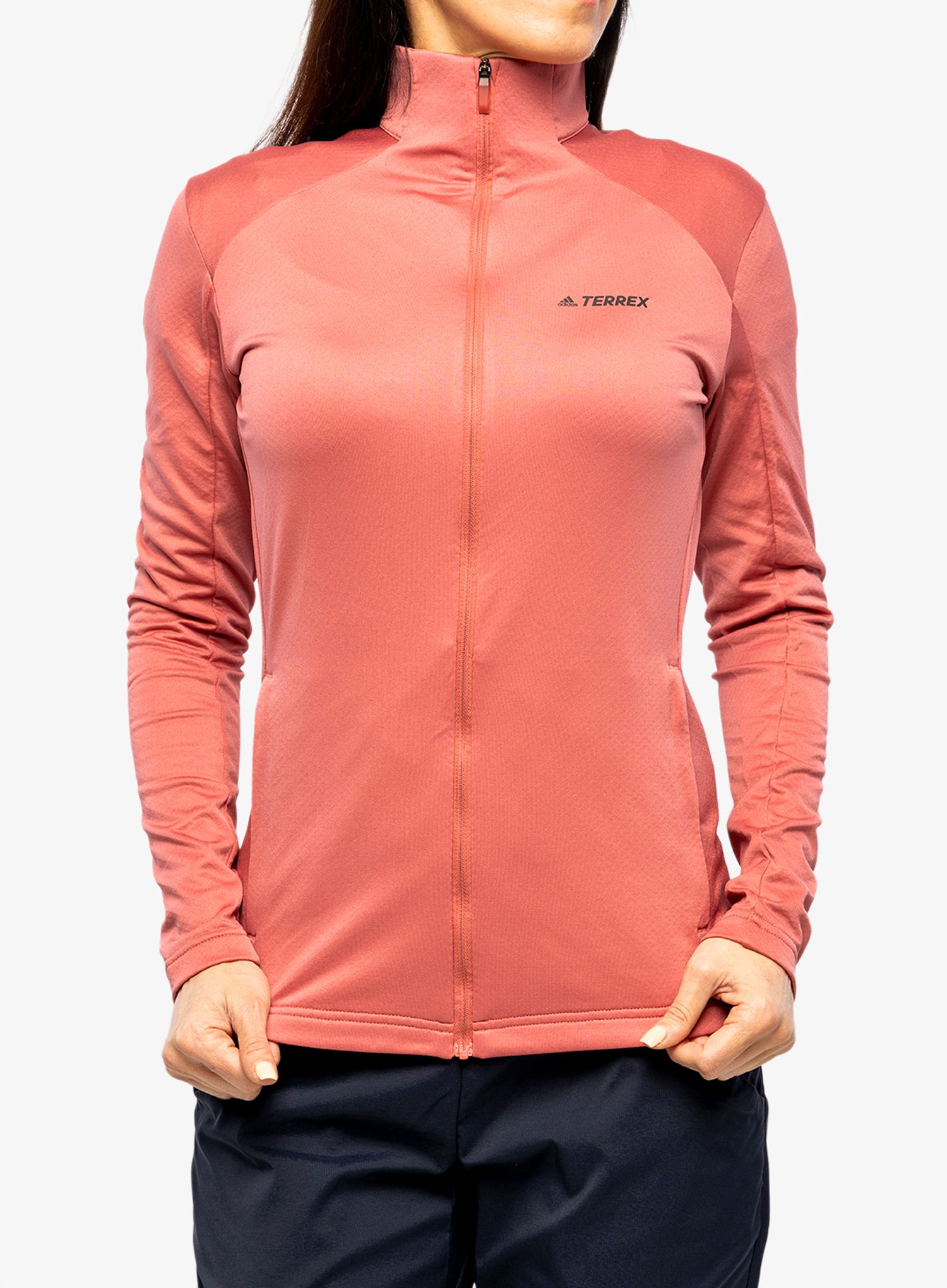 Dámská fleecová mikina adidas TERREX Multi Primegreen Full-Zip Jacket - wonder red