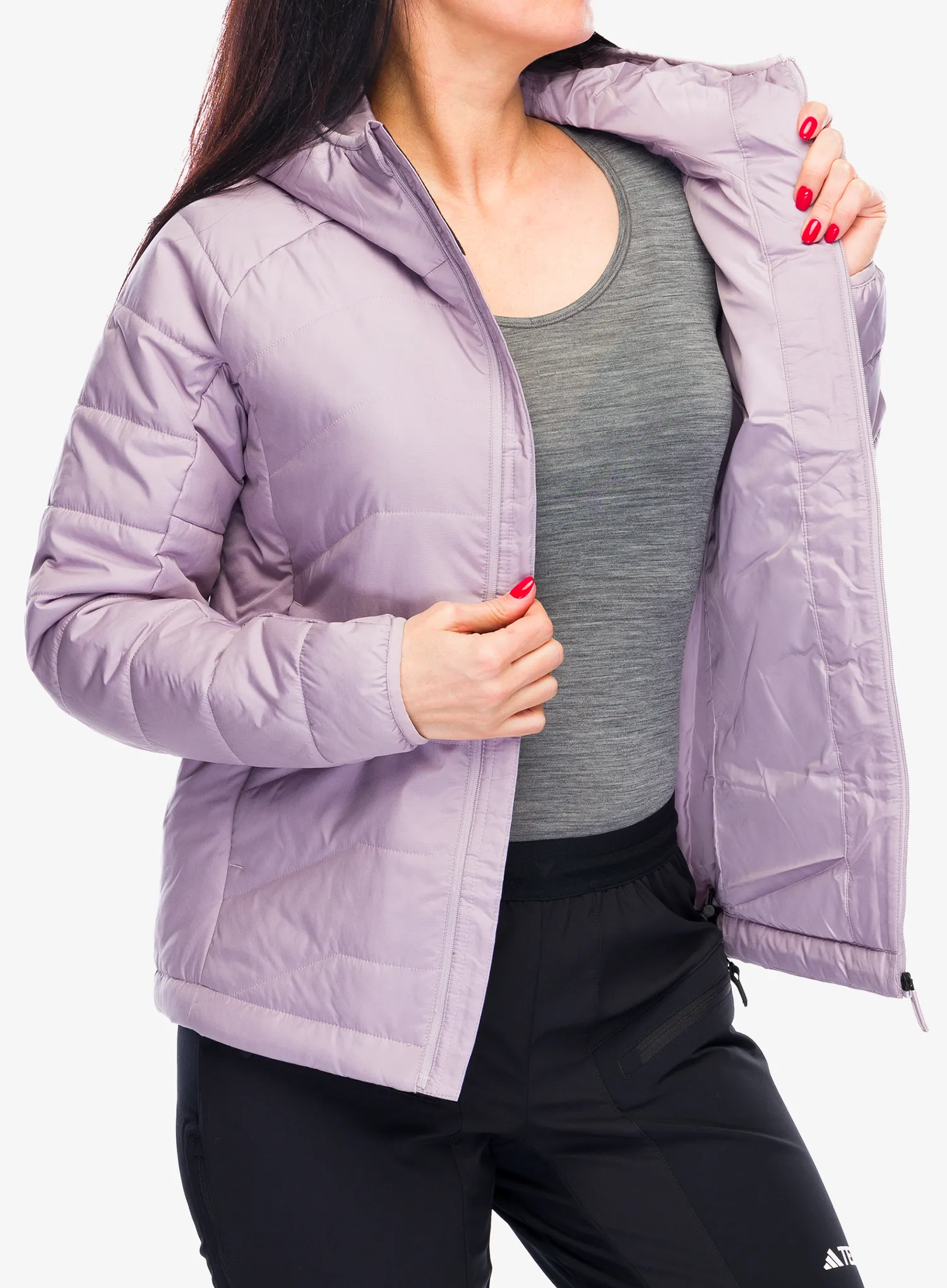 Zateplená bunda dámská adidas TERREX Multi Synthetic Insulated Hooded Jacket - preloved fig