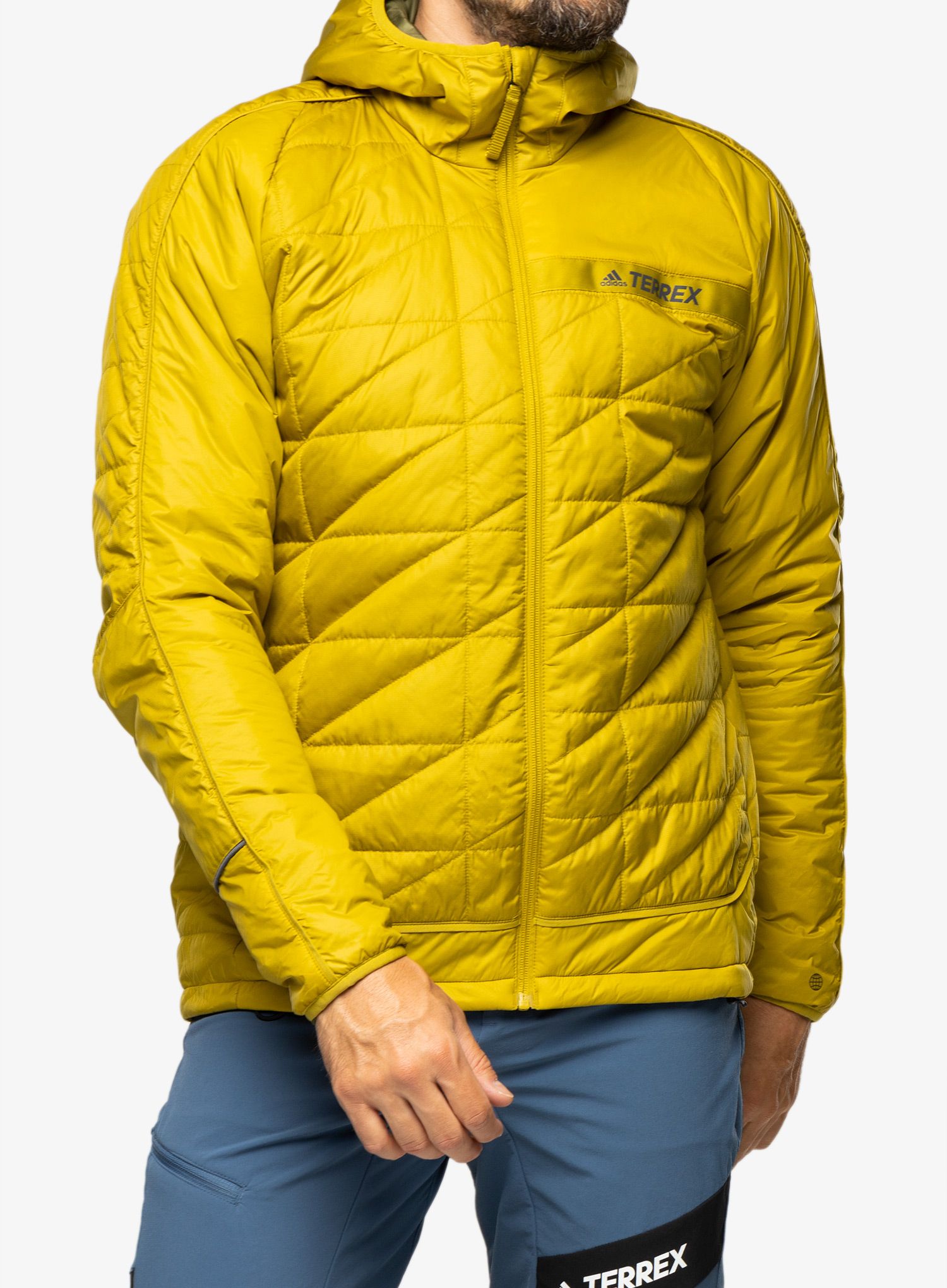 Izolovaná bunda adidas TERREX Multi Synthetic Insulated Hooded Jkt - pulse olive