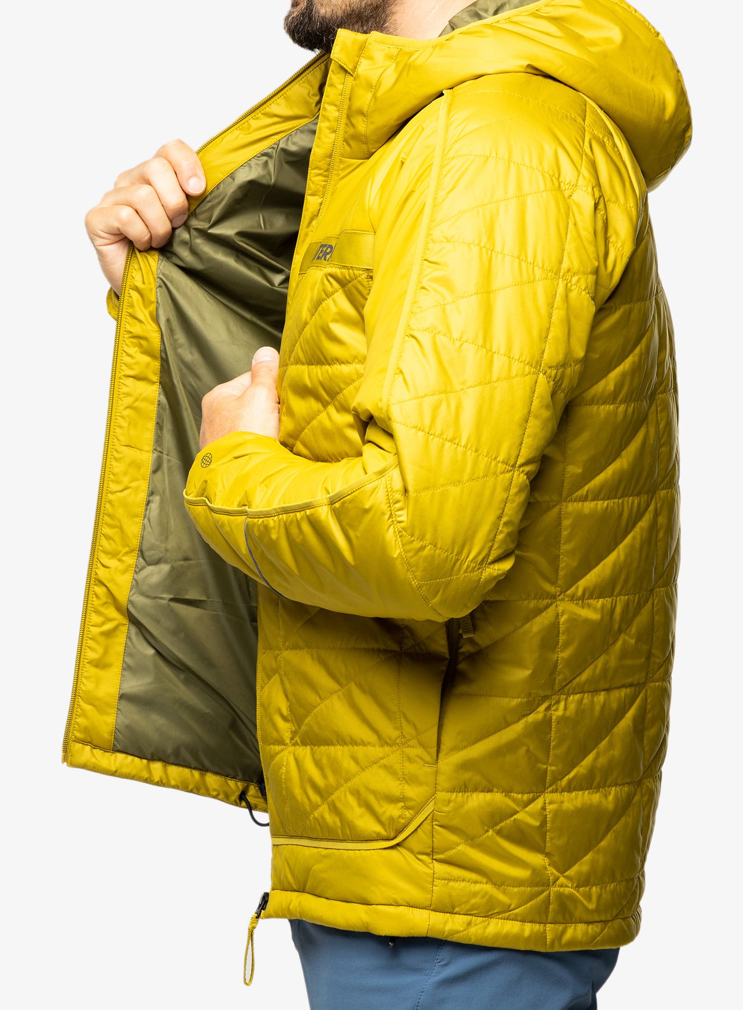Izolovaná bunda adidas TERREX Multi Synthetic Insulated Hooded Jkt - pulse olive