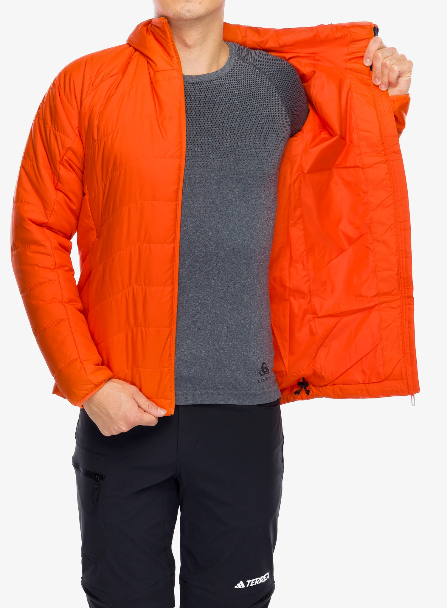 Zateplená bunda adidas TERREX Multi Synthetic Insulated Hooded Jkt - semi impact orange