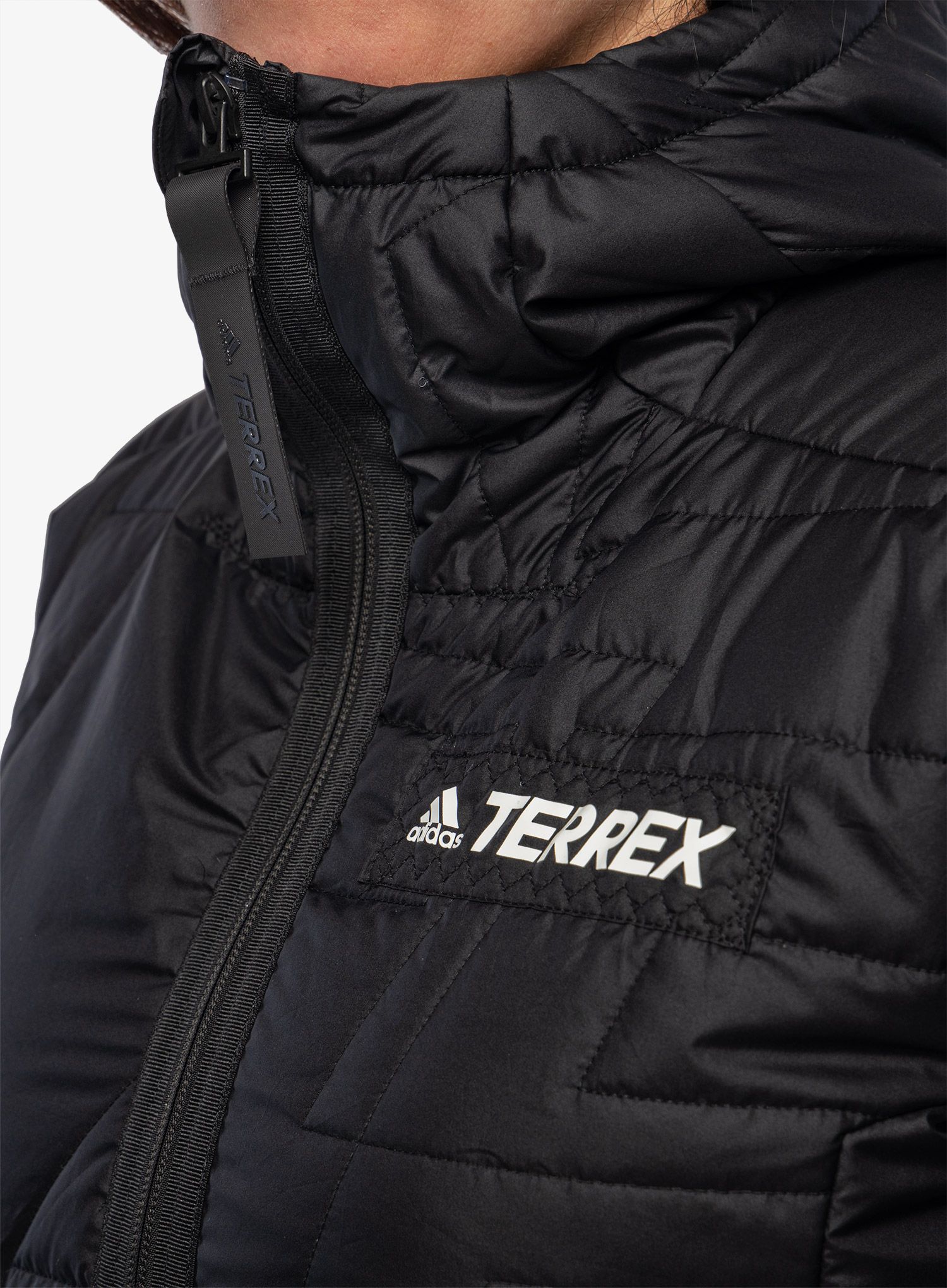 Dámská zateplená bunda adidas TERREX Myshelter Primaloft Hooded Padded Jkt - black