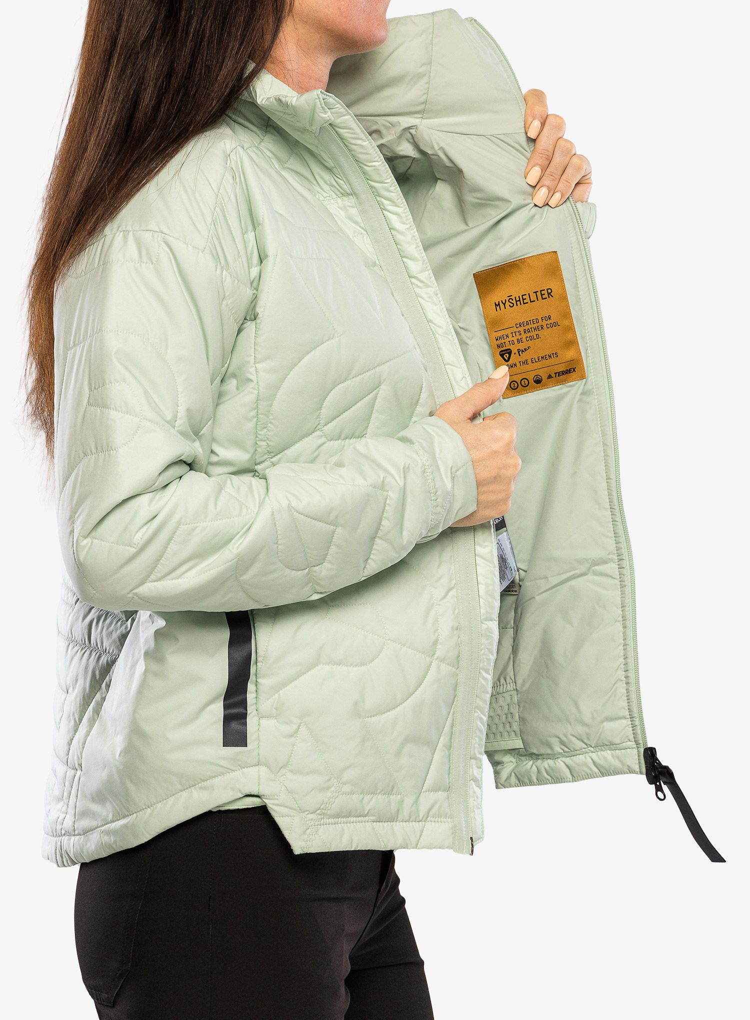 Dámská zateplená bunda adidas TERREX Shelter Primaloft - linen green