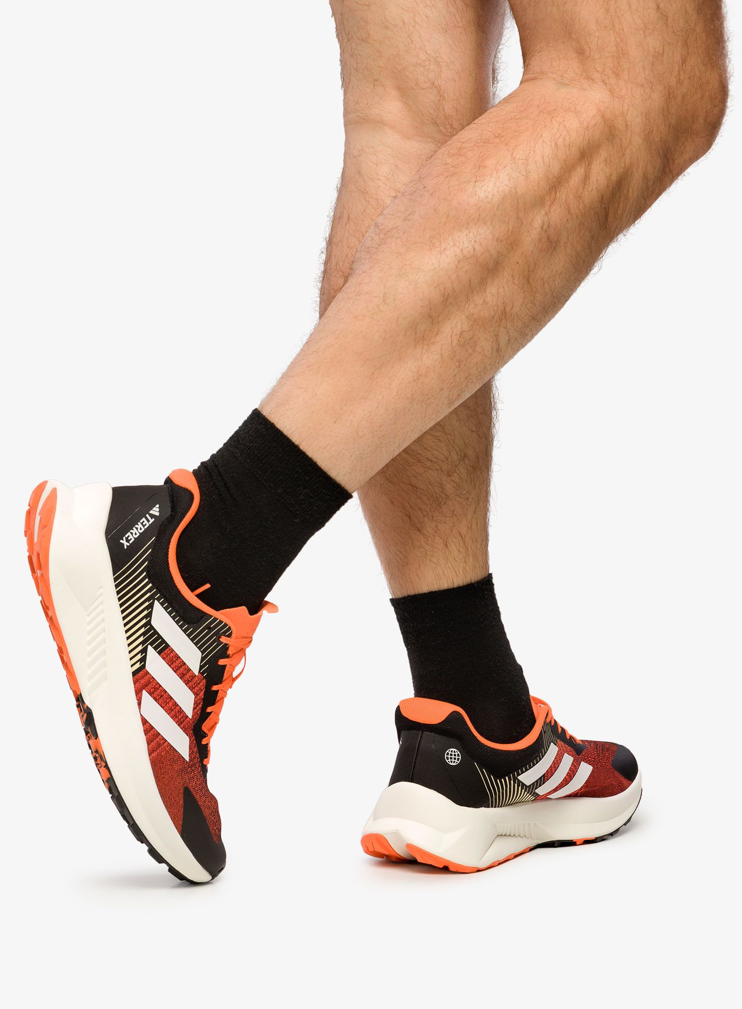Běžecké boty pánské adidas TERREX Soulstride Flow - black/white/orange
