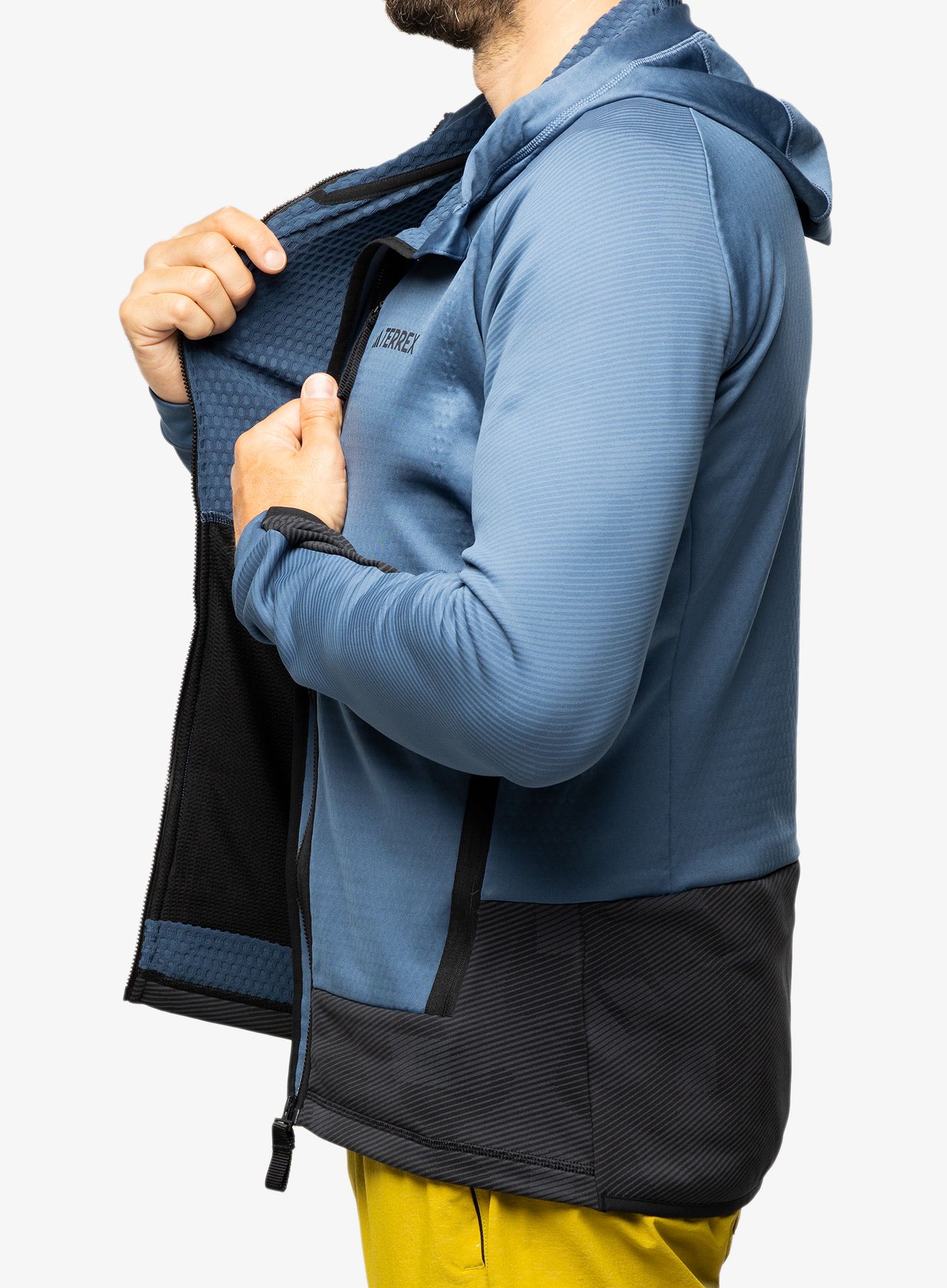 Mikina s kapucí adidas TERREX Tech Flooce Hooded - wonder steel