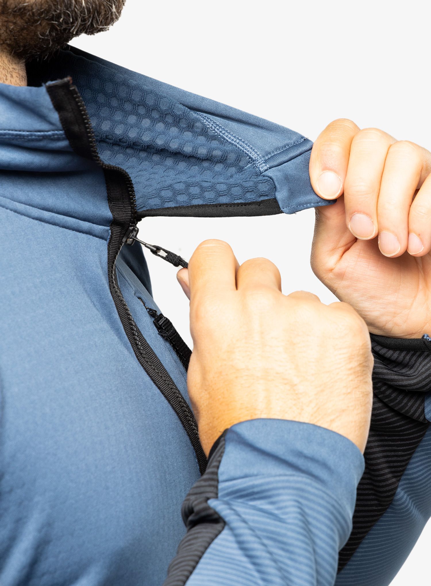 Mikina s kapucí adidas TERREX Tech Flooce Hooded - wonder steel