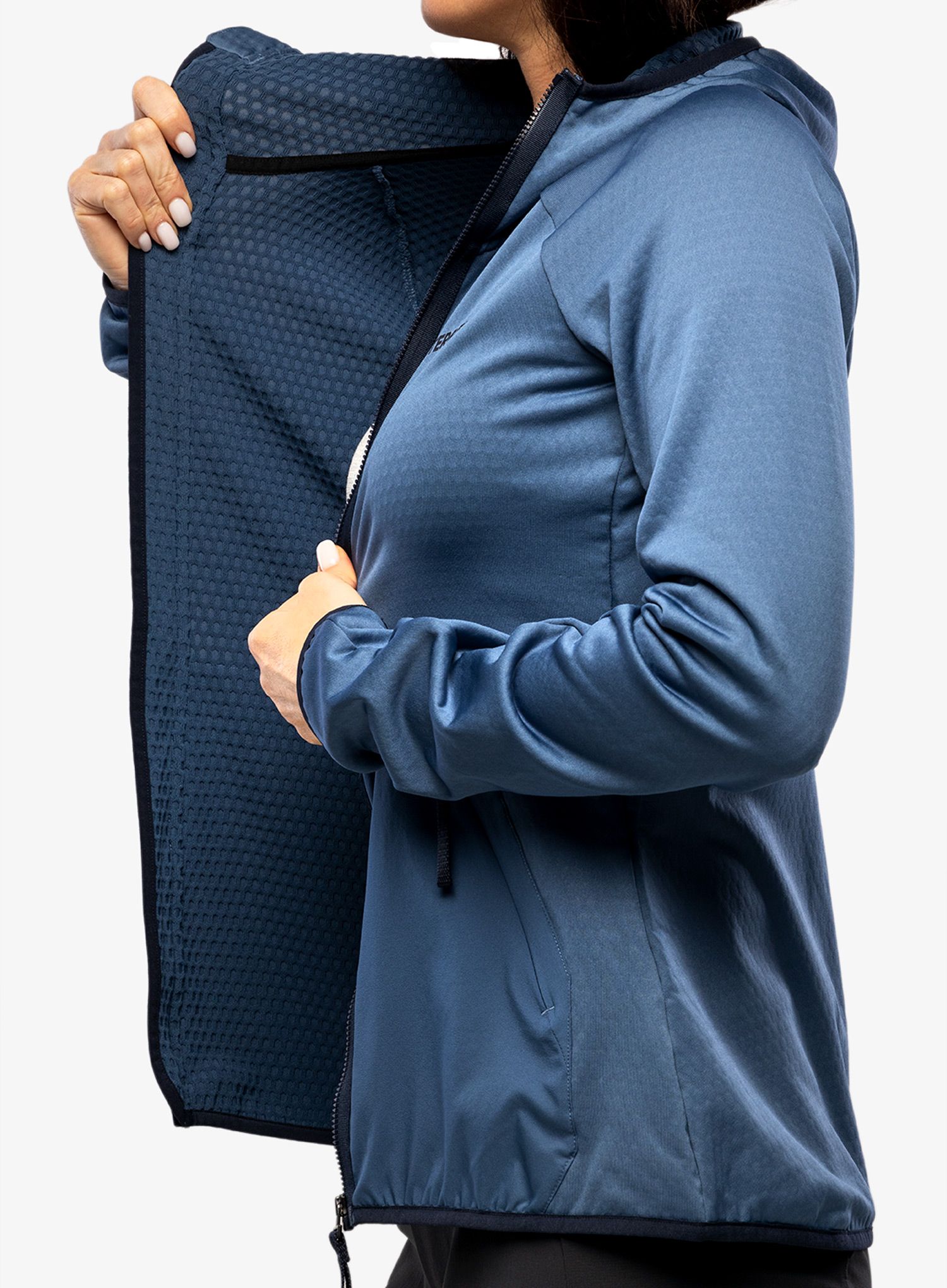 Dámská mikina s kapucí adidas TERREX Tech Flooce Light Hooded Fleece - wonder steel