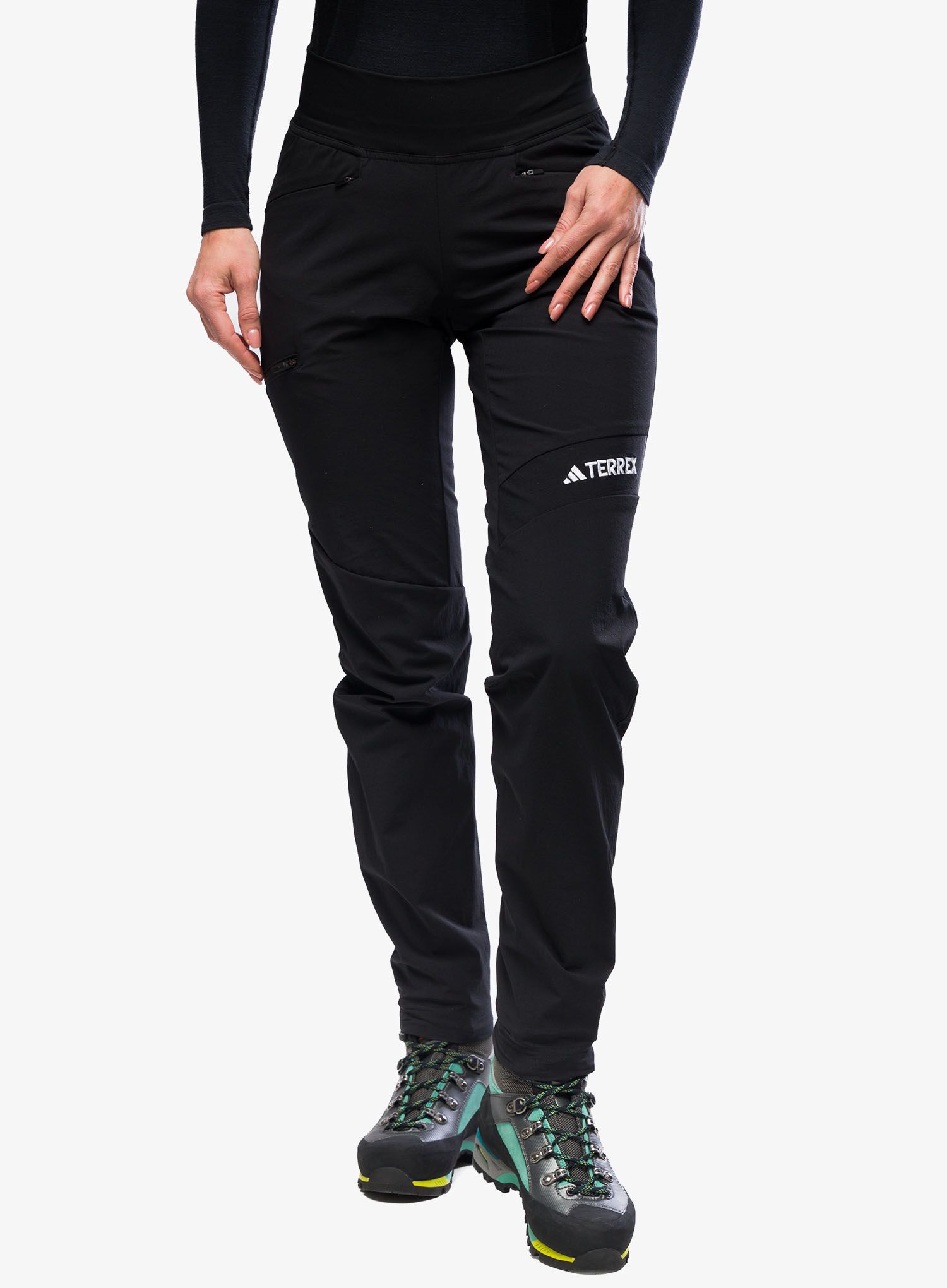 Softshellové kalhoty dámské adidas TERREX Techrock Alpine Climbing Pants - black