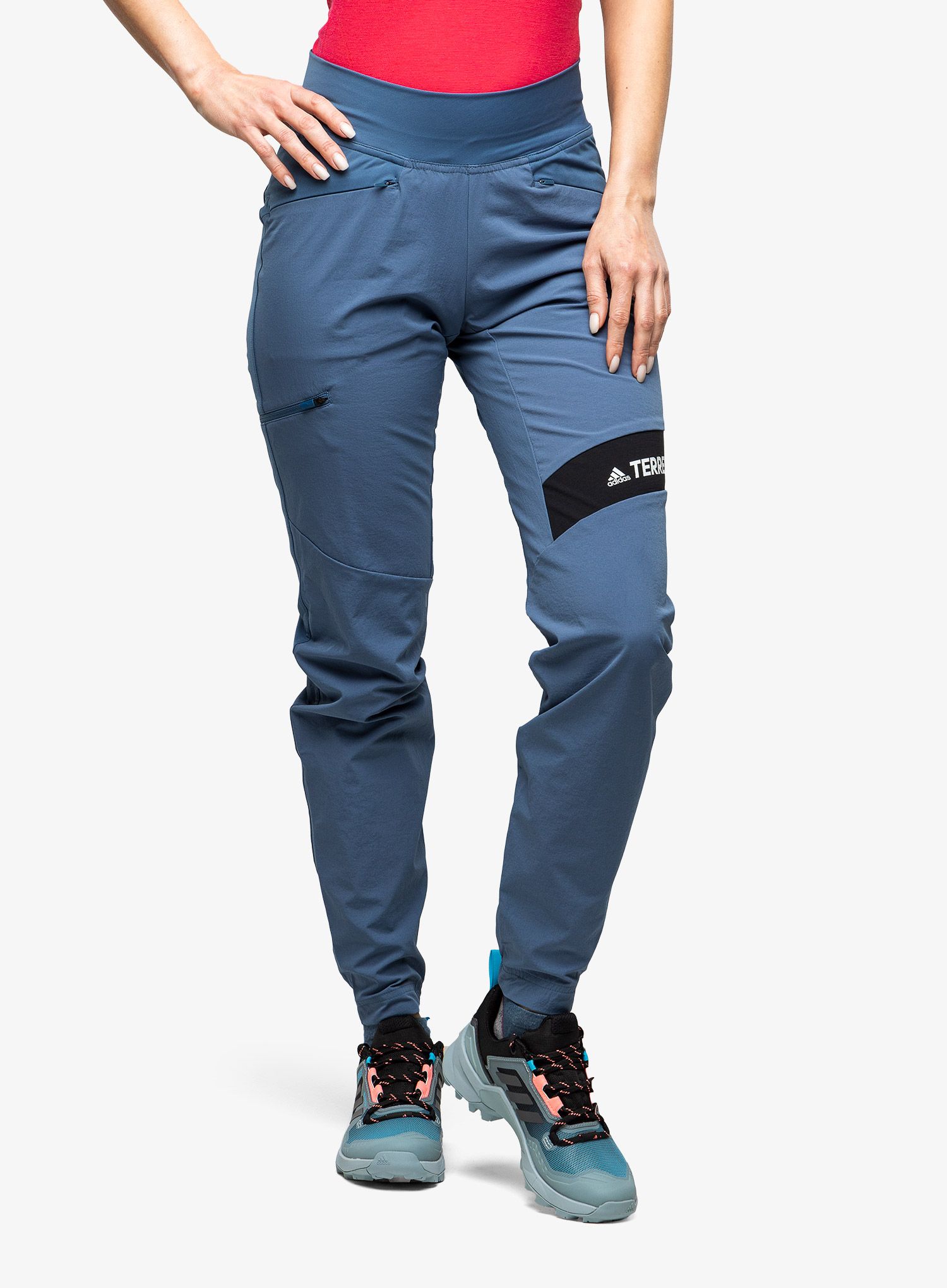 Turistické kalhoty dámské adidas TERREX Techrock Alpine Climbing Pants - wonder steel