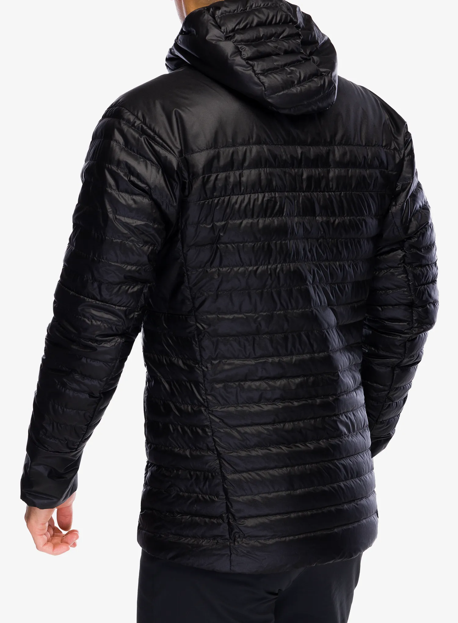 Péřová bunda adidas TERREX Techrock Down Hooded Jacket - black