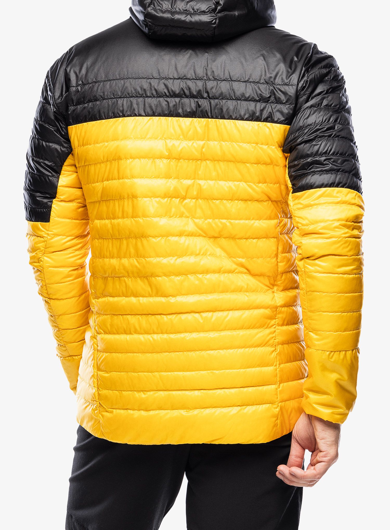 Péřová bunda pánská adidas TERREX Techrock Down Hooded Jacket - preyel/black