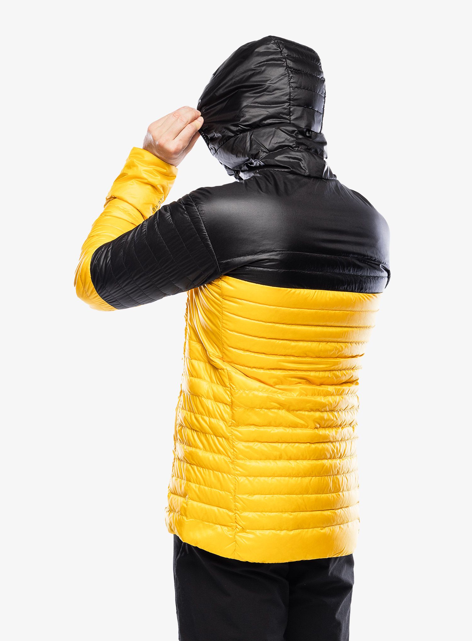 Péřová bunda pánská adidas TERREX Techrock Down Hooded Jacket - preyel/black