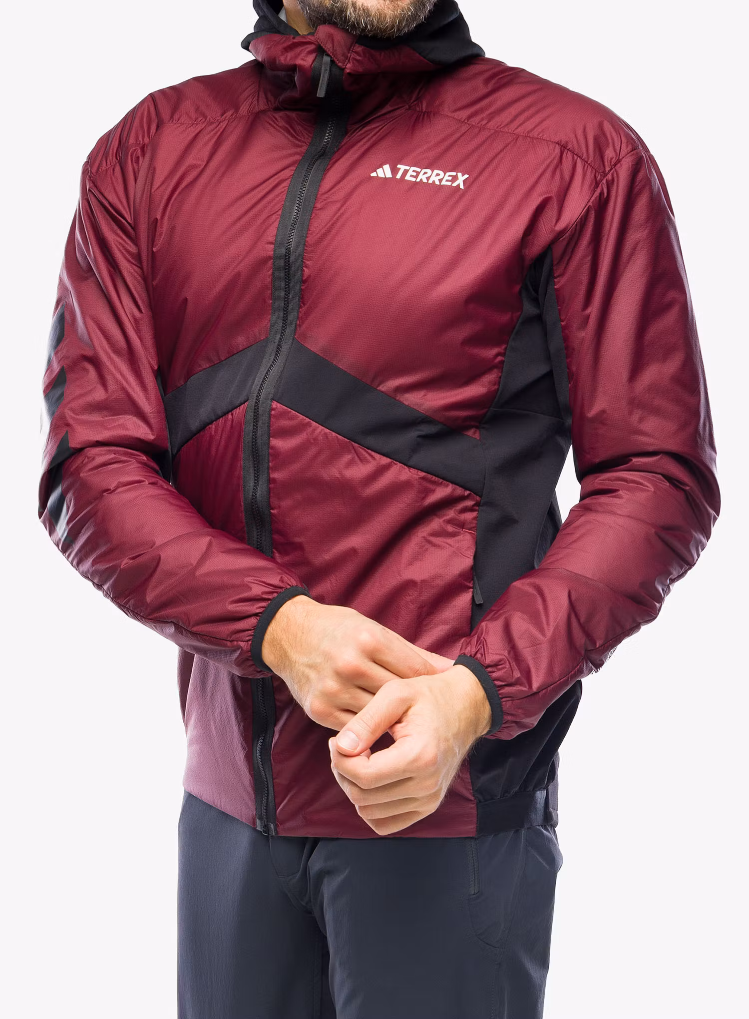 Bunda adidas TERREX Techrock GORE-TEX WINDSTOPPER Hooded Jacket - shadow red/black