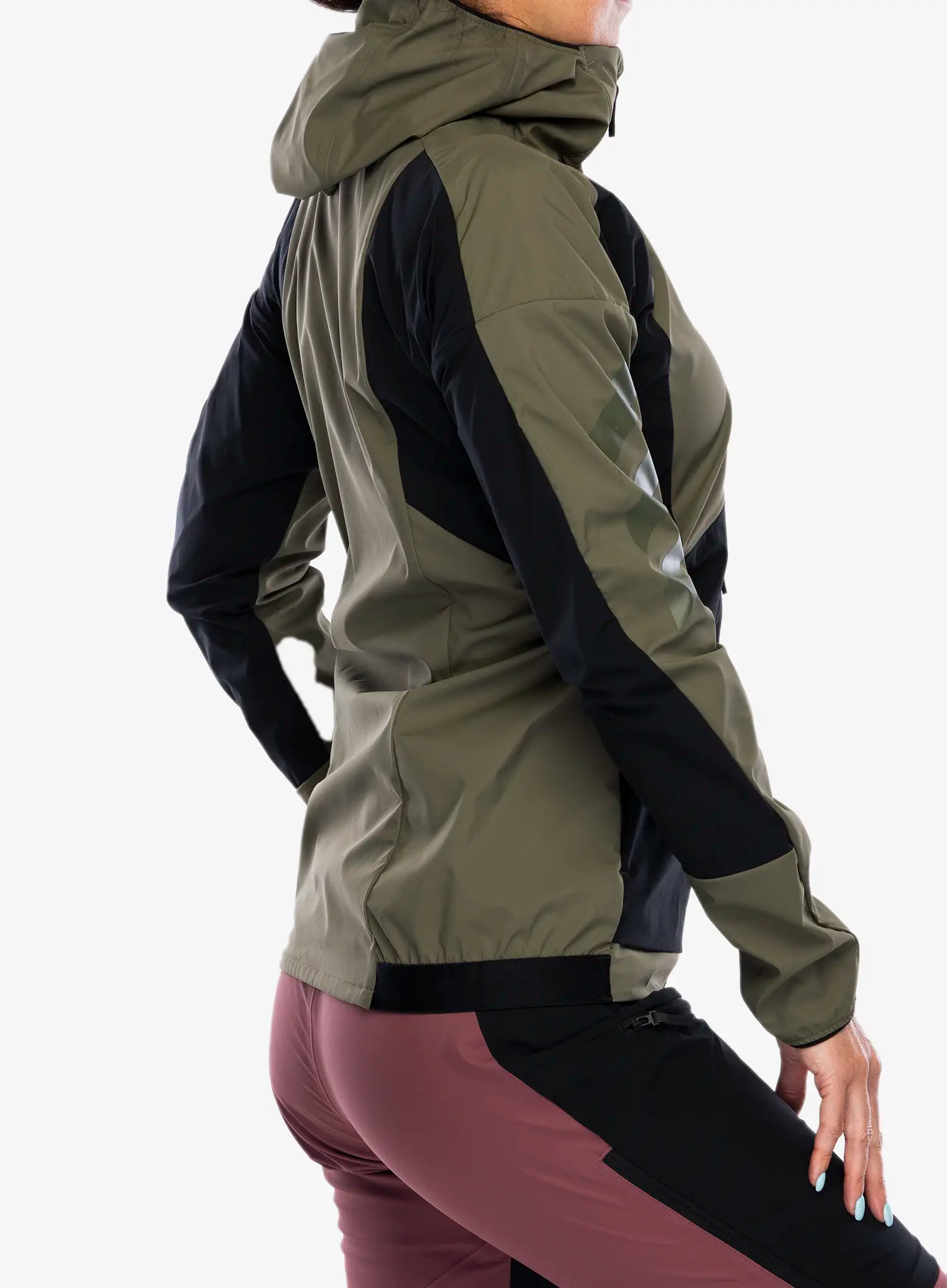 Softshellová bunda dámská adidas TERREX Techrock GORE-TEX WINDSTOPPER Softshell Jkt - olive strata/black