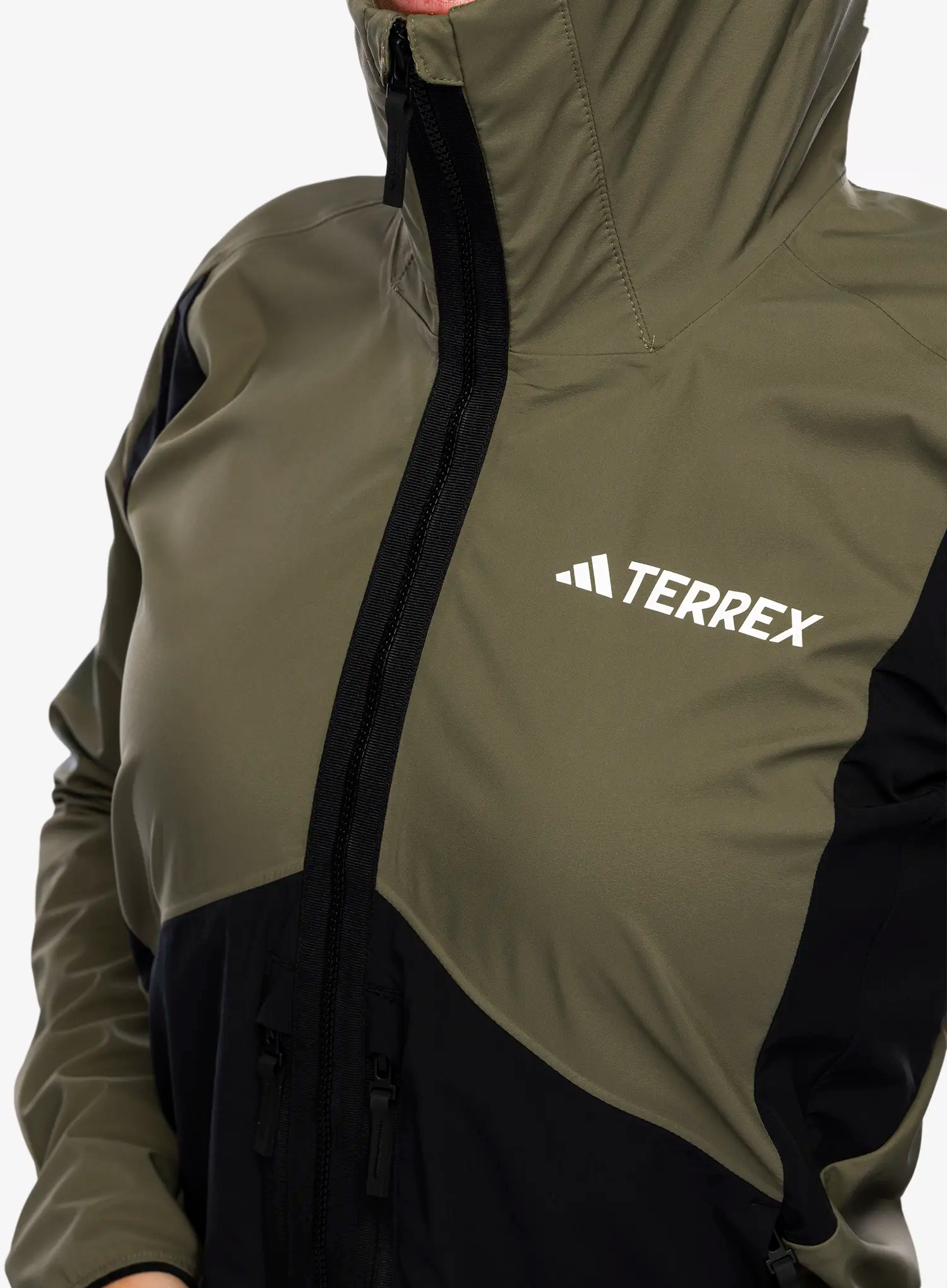 Softshellová bunda dámská adidas TERREX Techrock GORE-TEX WINDSTOPPER Softshell Jkt - olive strata/black