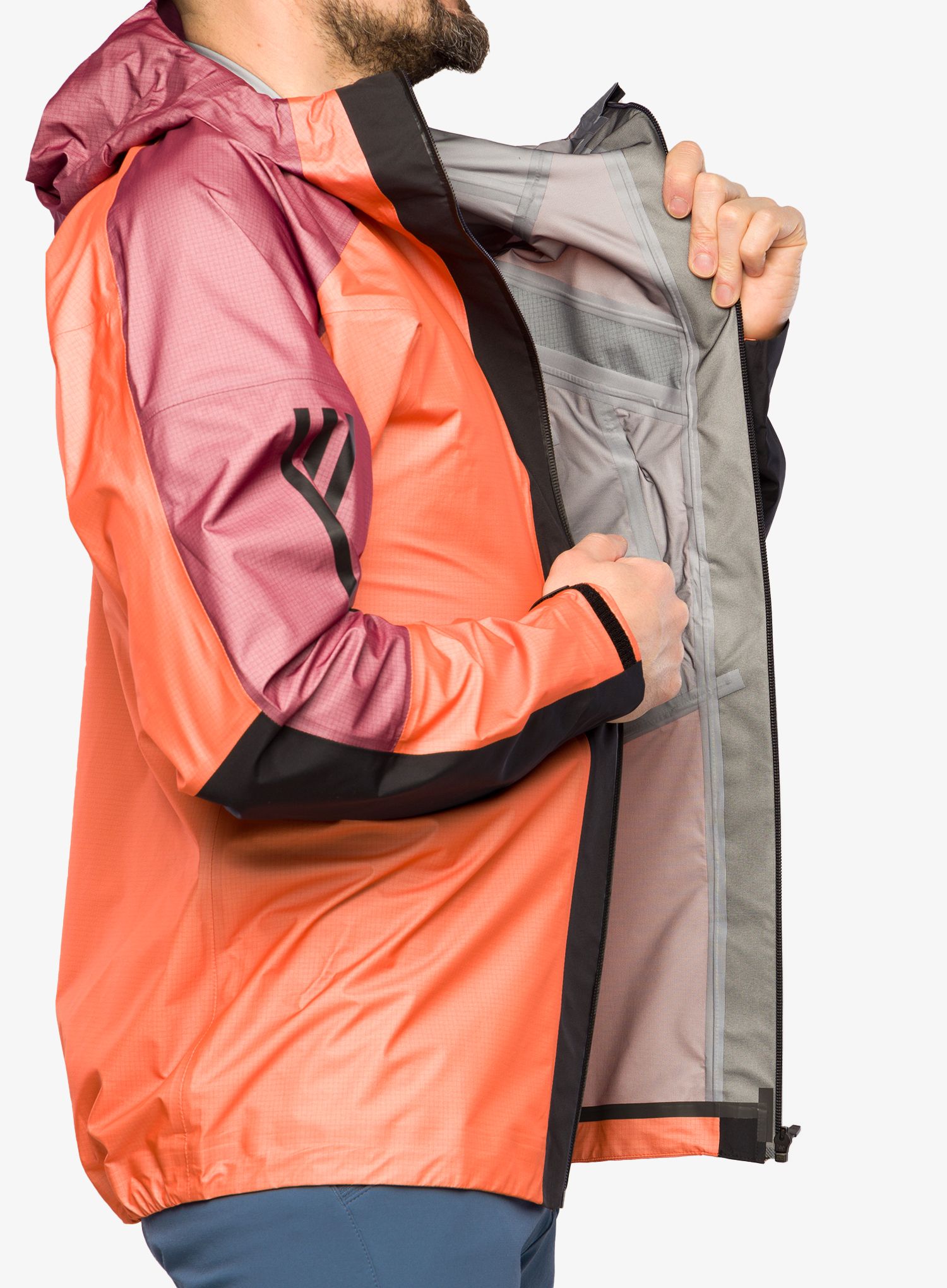 Membránová bunda adidas TERREX Techrock Light GORE-TEX Jacket - semi impact orange/shared