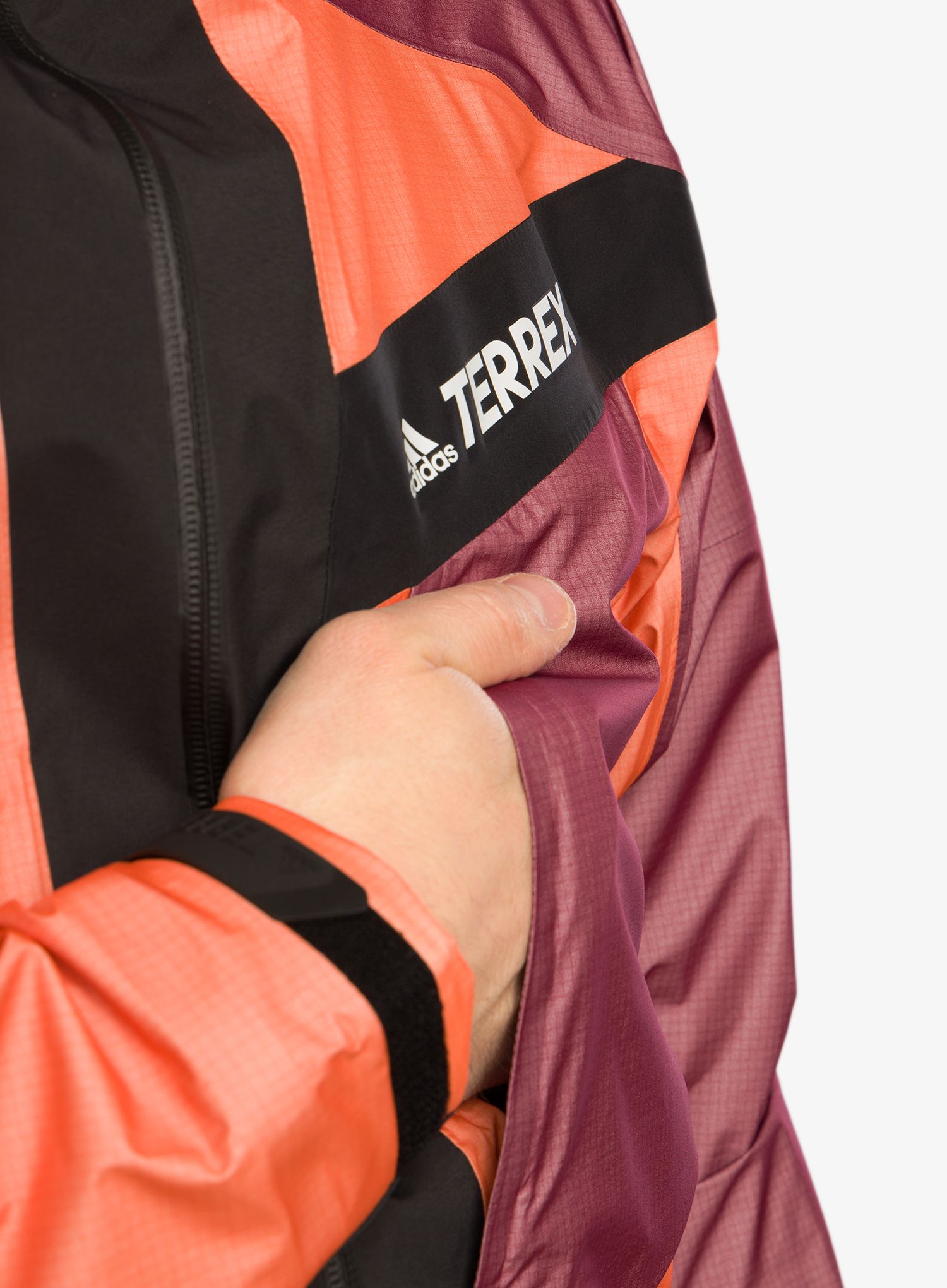 Membránová bunda adidas TERREX Techrock Light GORE-TEX Jacket - semi impact orange/shared