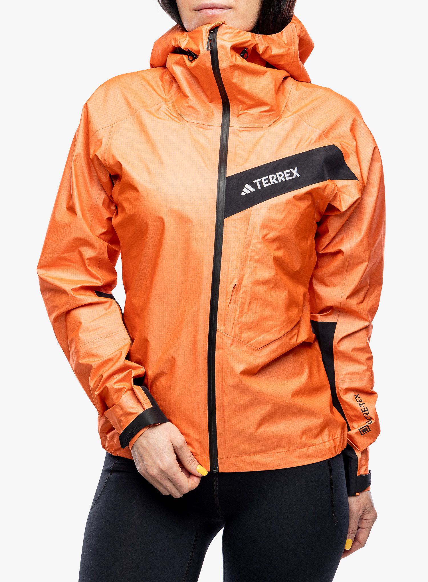Dámská bunda na hory adidas TERREX Techrock Light GTX Active - semi impact orange